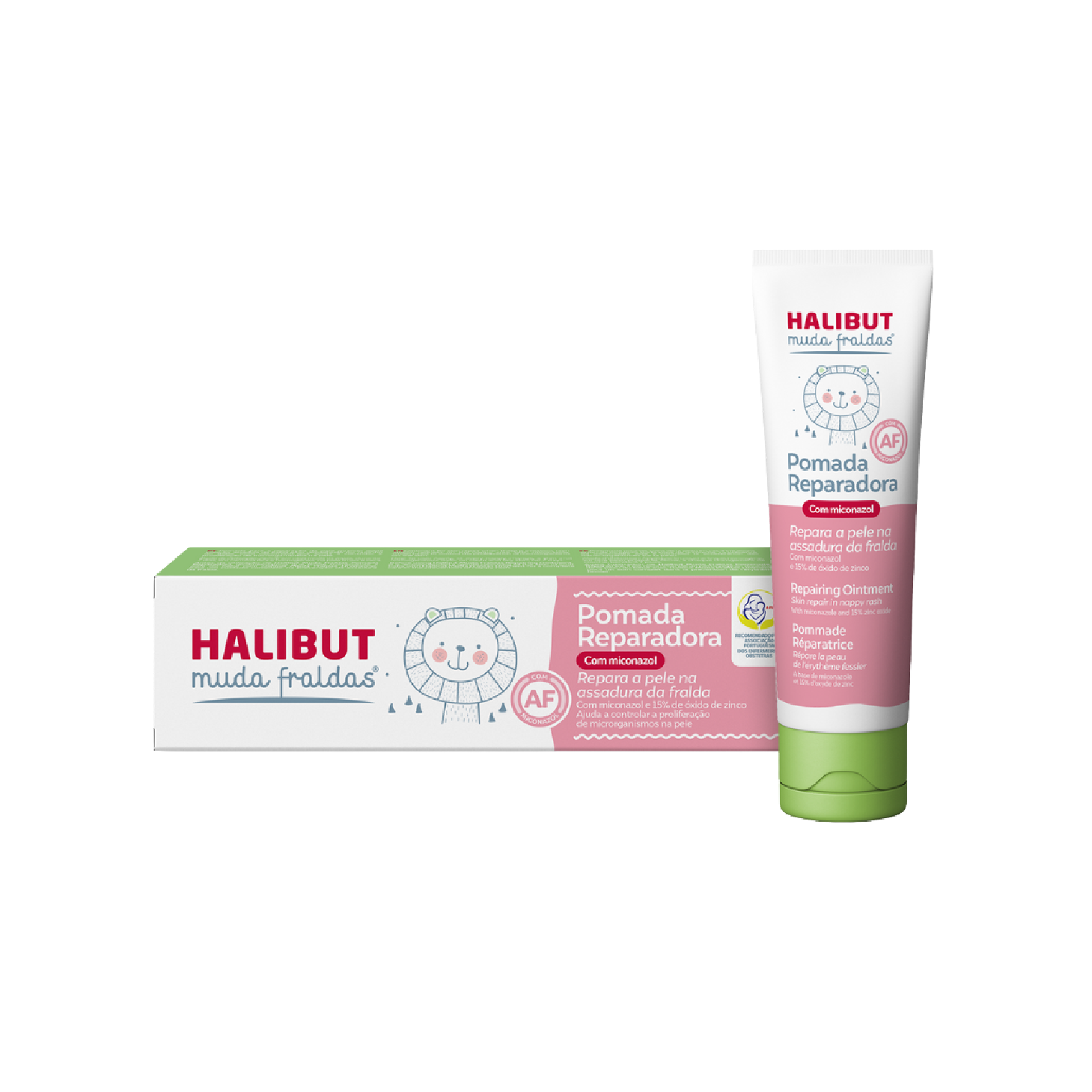 Halibut Muda Fralda Pomada Reparadora 100g + Bolsa