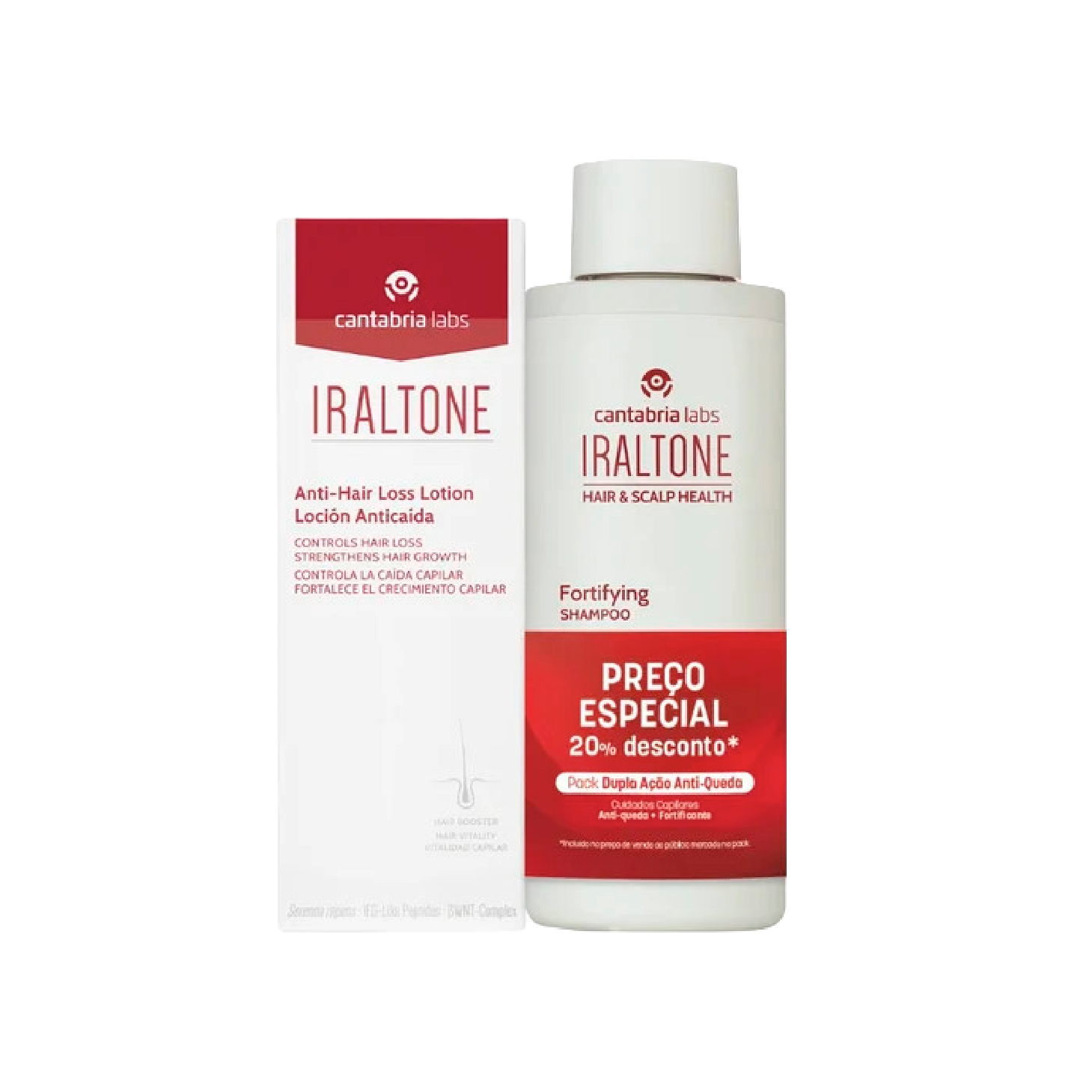 Iraltone Pack Loção Antiqueda 100ml + Champô Fortificante 200ml