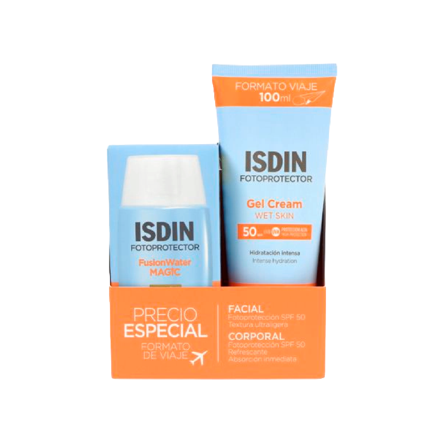 Isdin Fotoprotector Fusion Water Magic SPF50 50ml + Gel-Creme Wet Skin SPF50 100ml