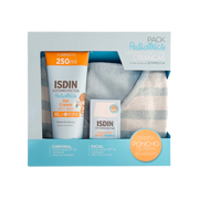 Isdin Fotoprotector Pediatrics Gel Creme Wet Skin SPF50 250ml + Fusion Water Magic SPF50 50ml + Poncho