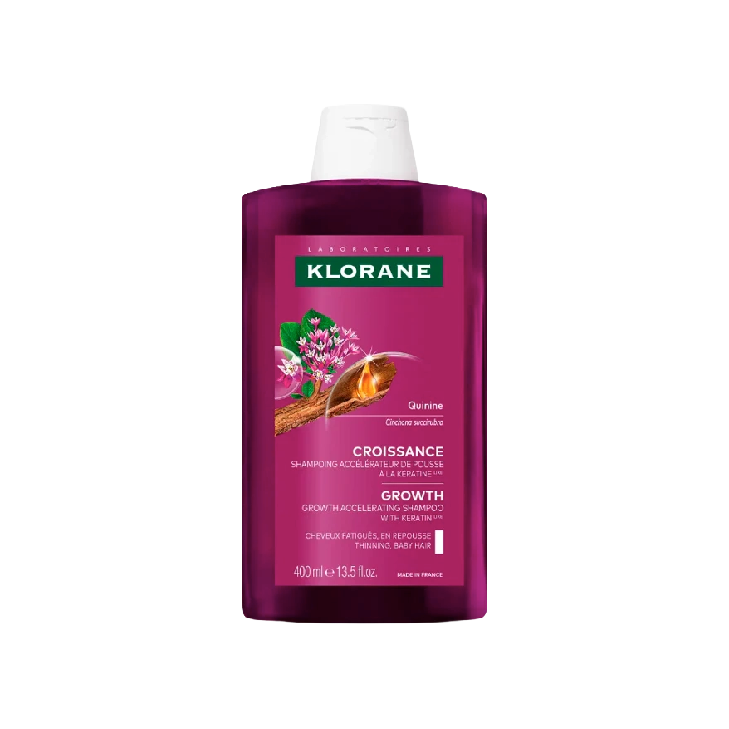 Klorane Capilar Quinina Champô Acelerador de Crescimento 400ml