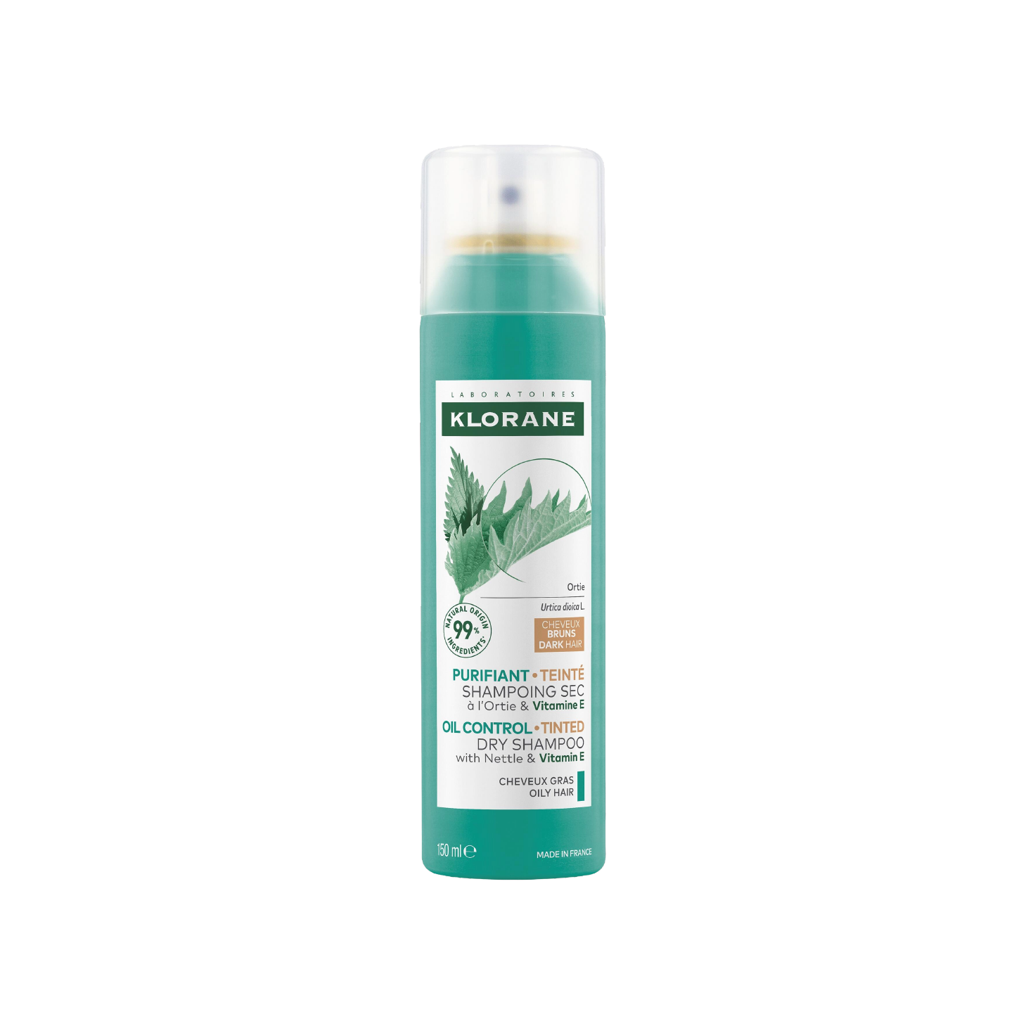 Klorane Ortiga Branca e Vitamina E Champô Seco Com Cor 150ml