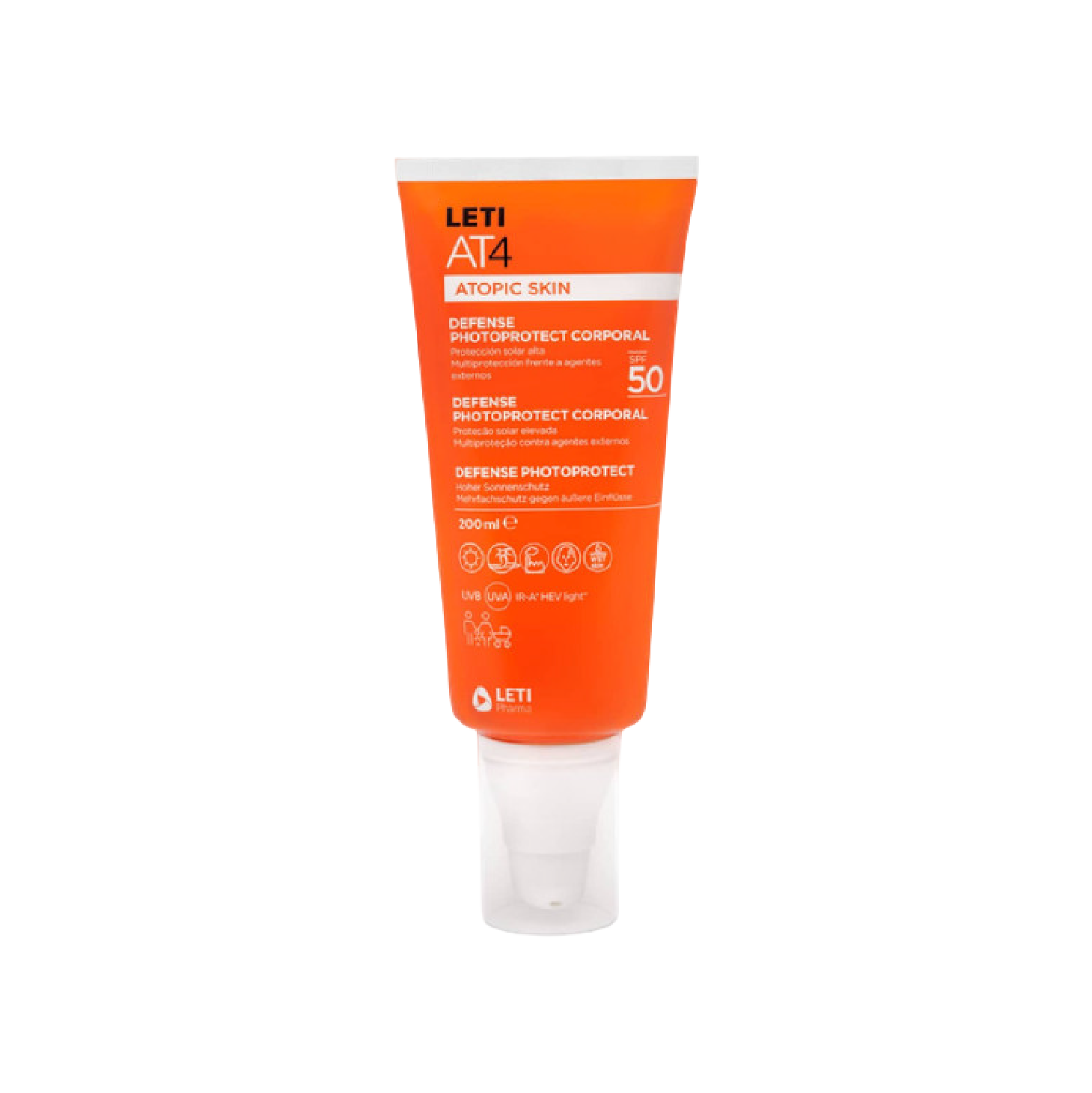 Leti AT4 Defense Photoprotector Loção SPF50 200ml