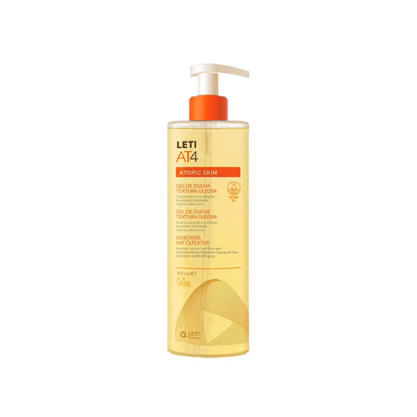 LetiAT4 Gel Banho Oleoso Pele Atópica 400ml