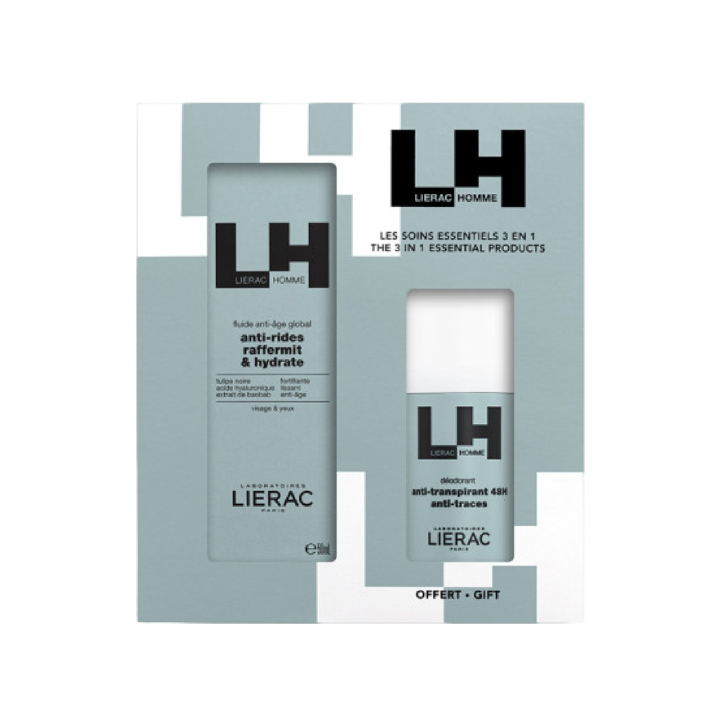 Lierac Homem Fluído Antienvelhecimento 50ml + Desodorizante 50ml