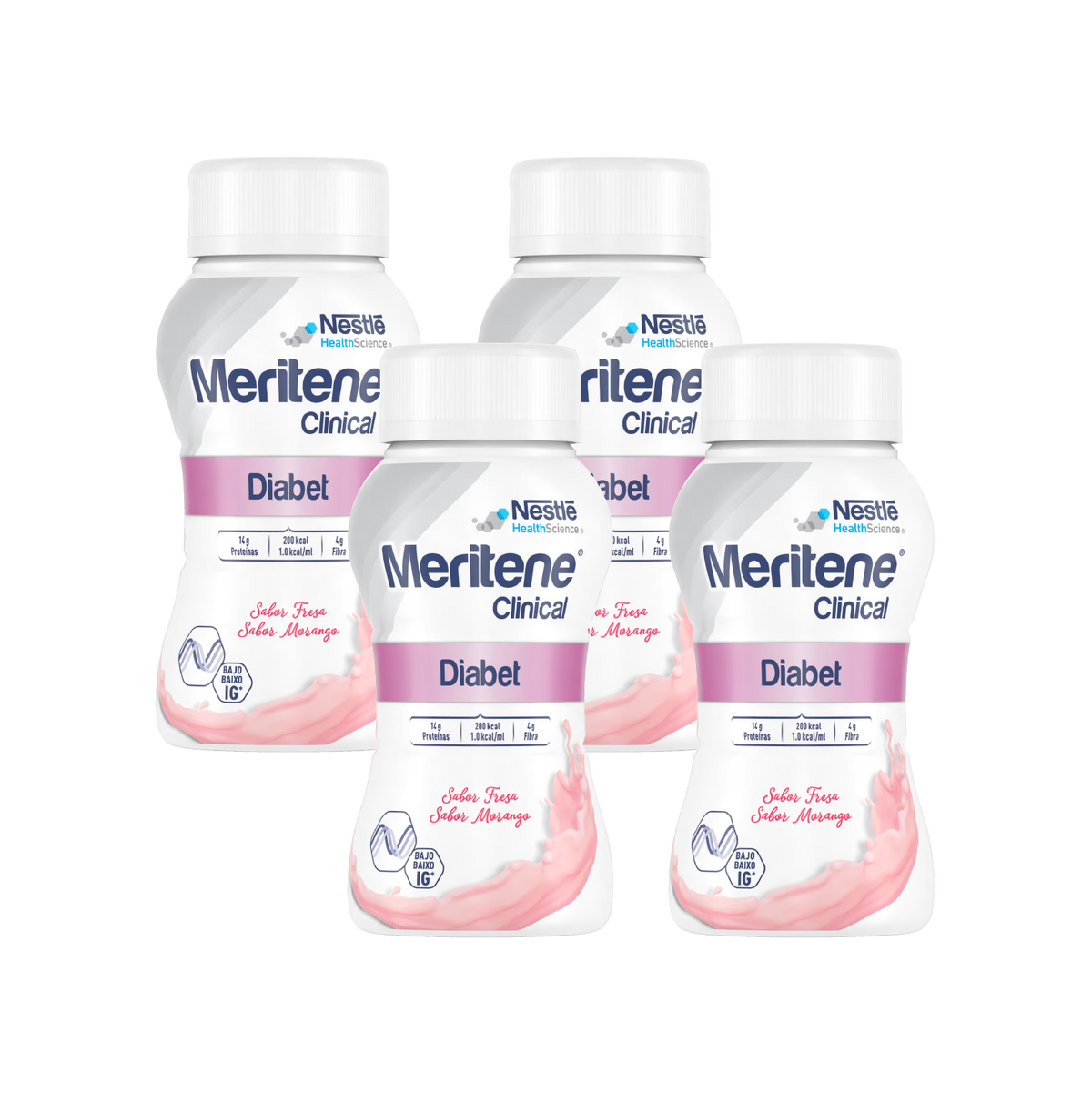 Meritene Clinical Diabet Morango 200ml x4