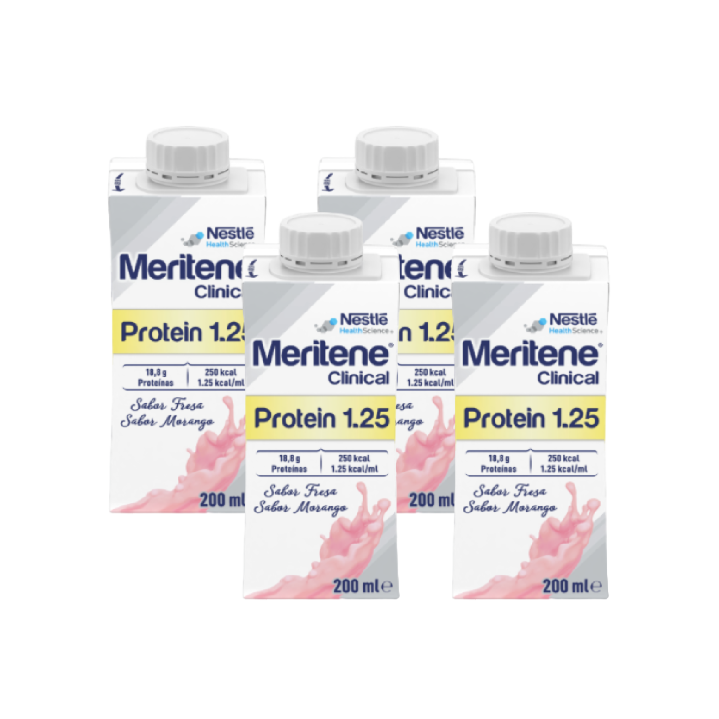 Meritene Clinical Protein 1.25  Morango 200ml x4 Unidades
