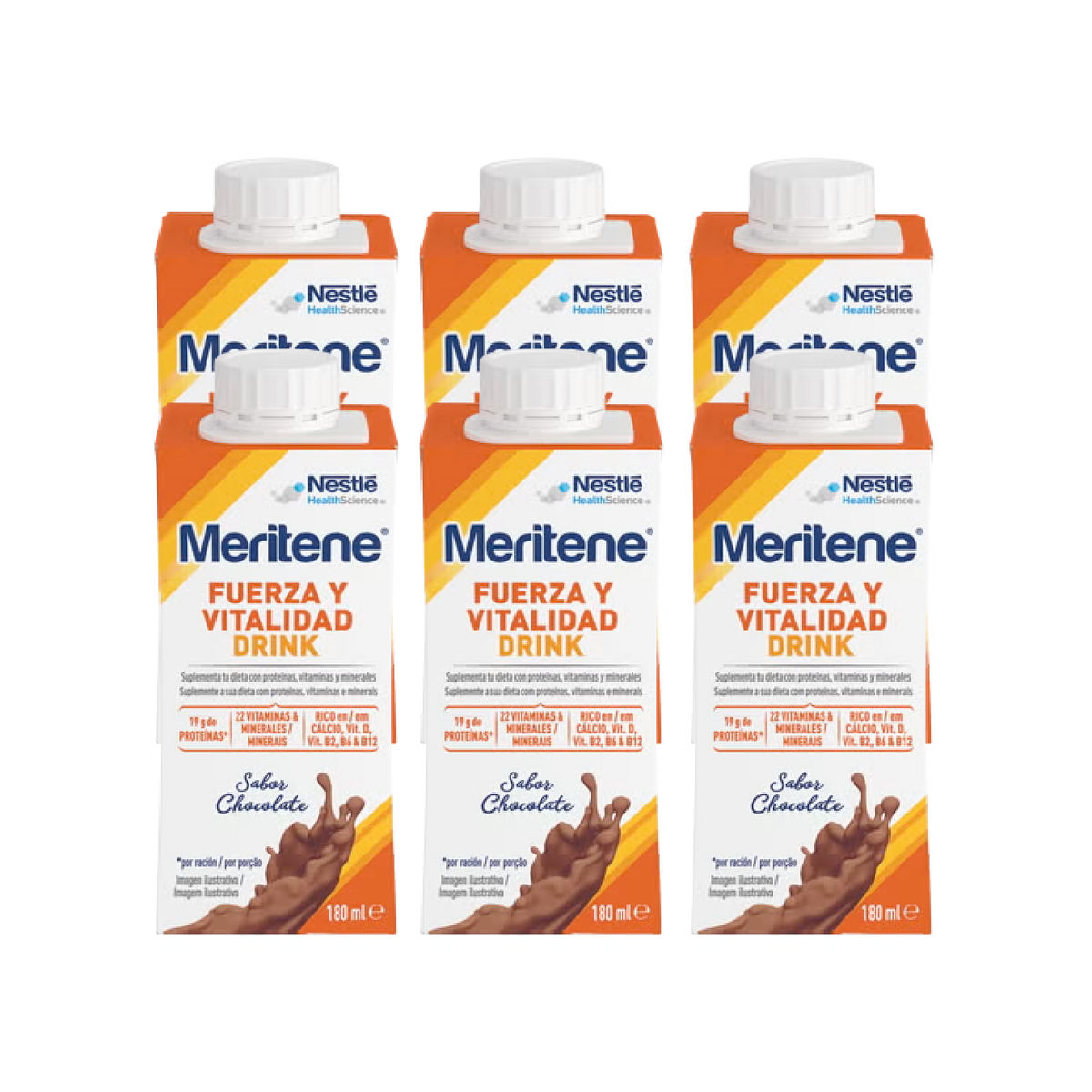 Meritene Força Vitalidade Drink Chocolate 180ml x6
