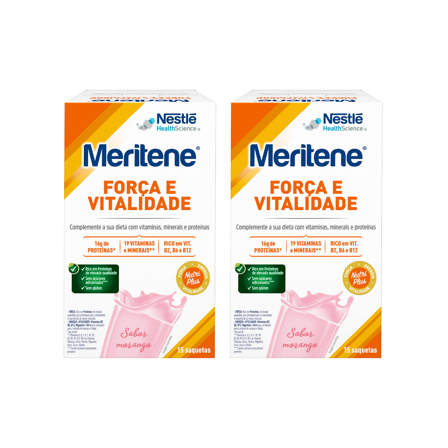 Meritene Força Vitalidade Morango 15 Saquetas x2