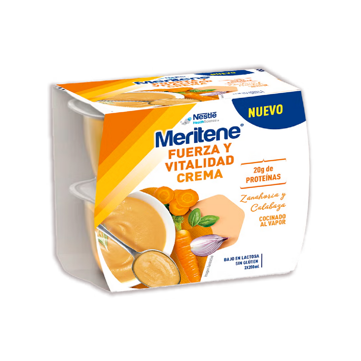 Meritene Força Vitalidade Puré Cenoura e Abóbora 200ml x2