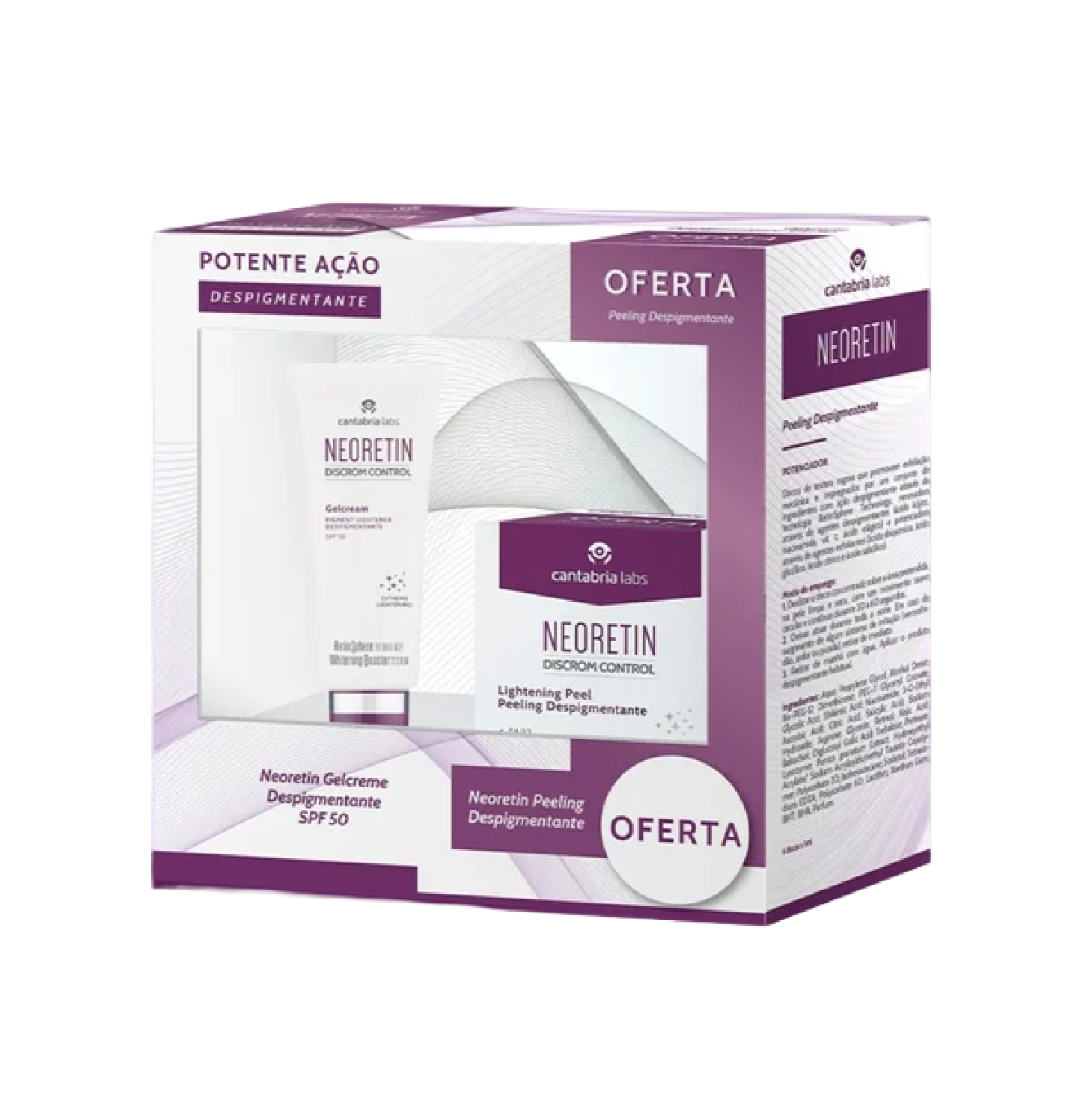 Kit Neoretin Discrom Control Gel-Creme 40ml + 6 Discos Peeling Despigmentante