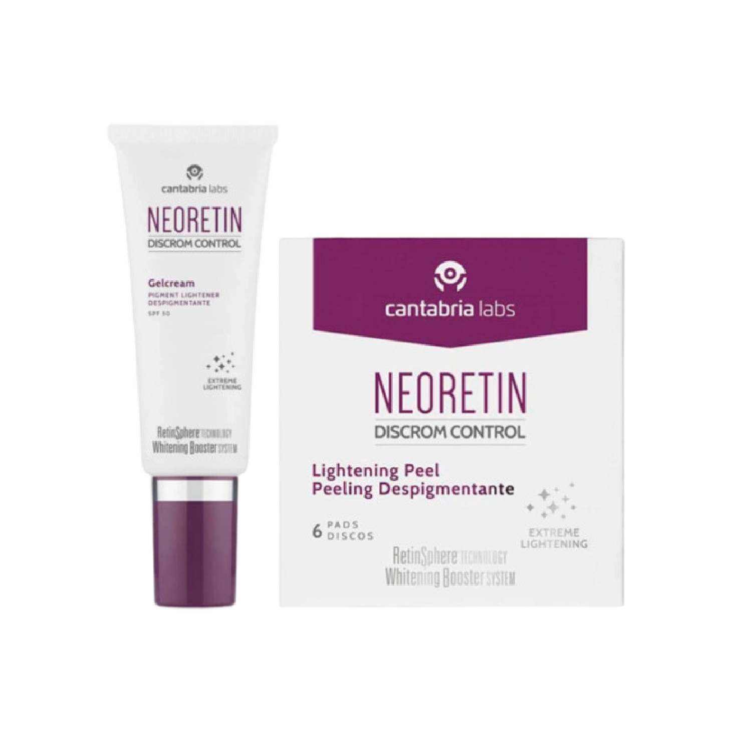 Kit Neoretin Discrom Control Gel-Creme 40ml + 6 Discos Peeling Despigmentante