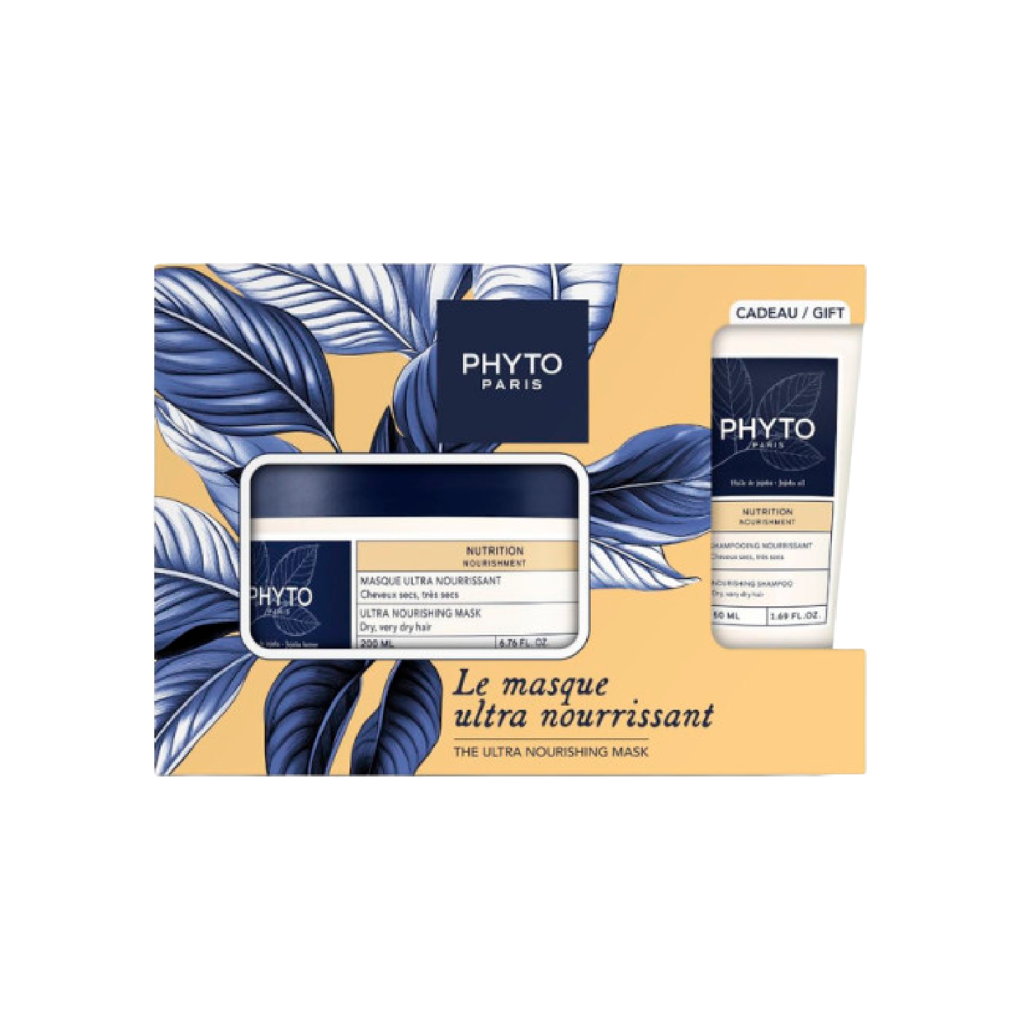 Phyto Coffret Nutrição Máscara 200ml + Champô 50ml