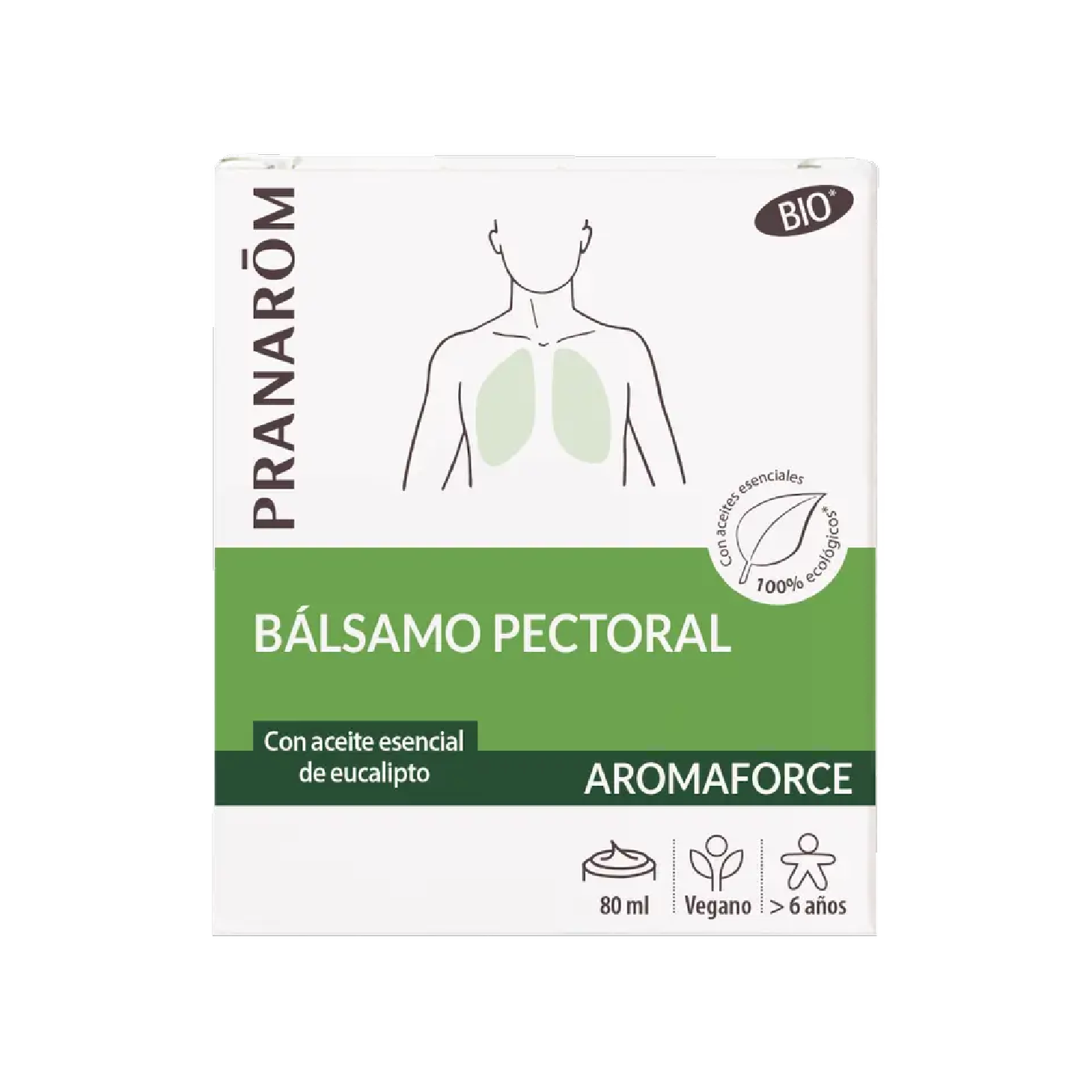 Pranarôm Aromaforce Bálsamo Peitoral Bio 80ml