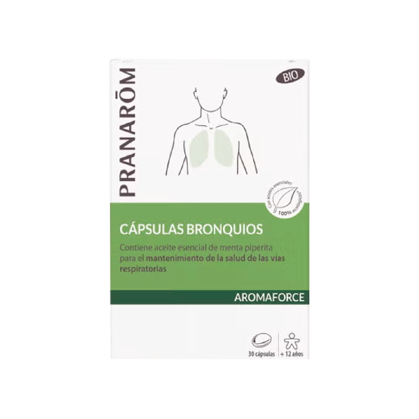 Pranarôm Aromaforce Cápsulas Brônquios Bio 30 Cápsulas