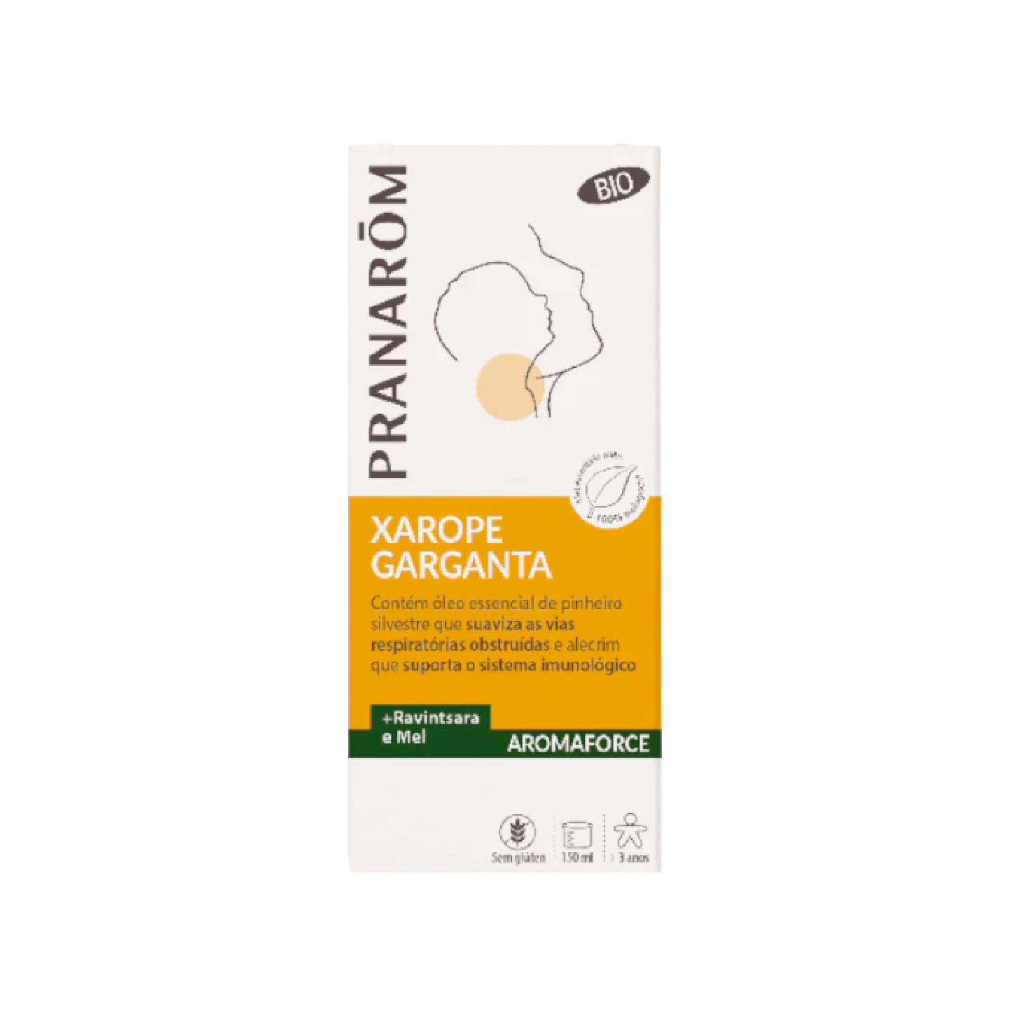 Pranarôm Aromaforce Xarope Garganta Ravintsara e Mel 150ml