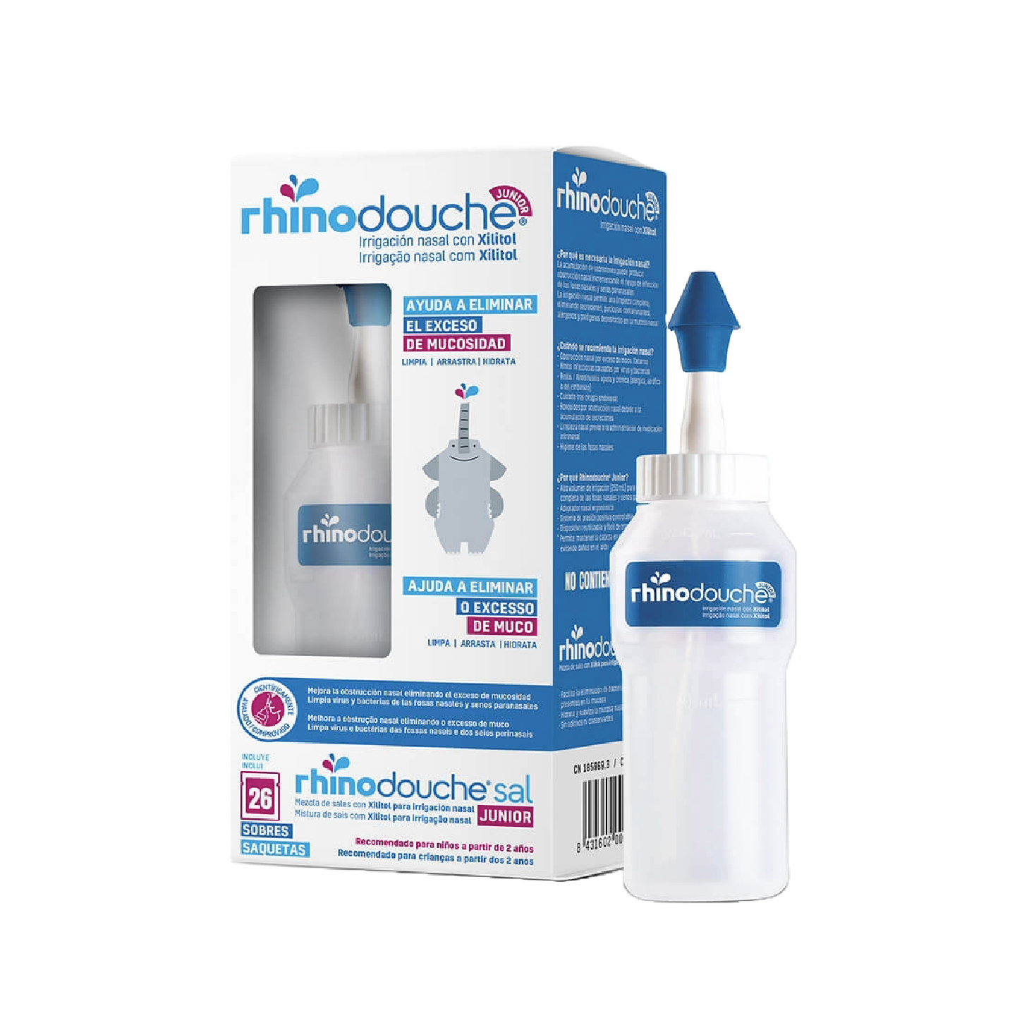 Rhinodouche Junior Sistema Lavagem Nasal + 26 Saquetas
