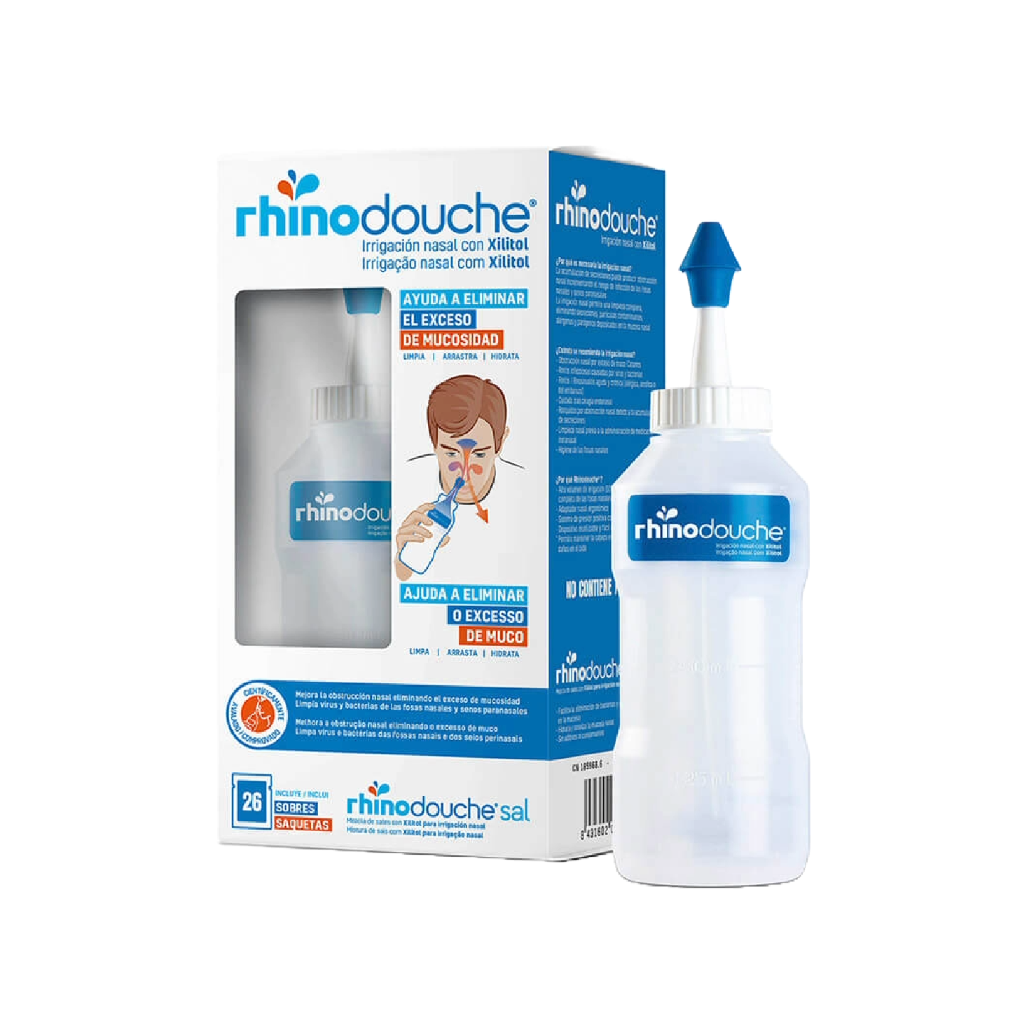 Rhinodouche Sistema Lavagem Nasal + 26 Saquetas