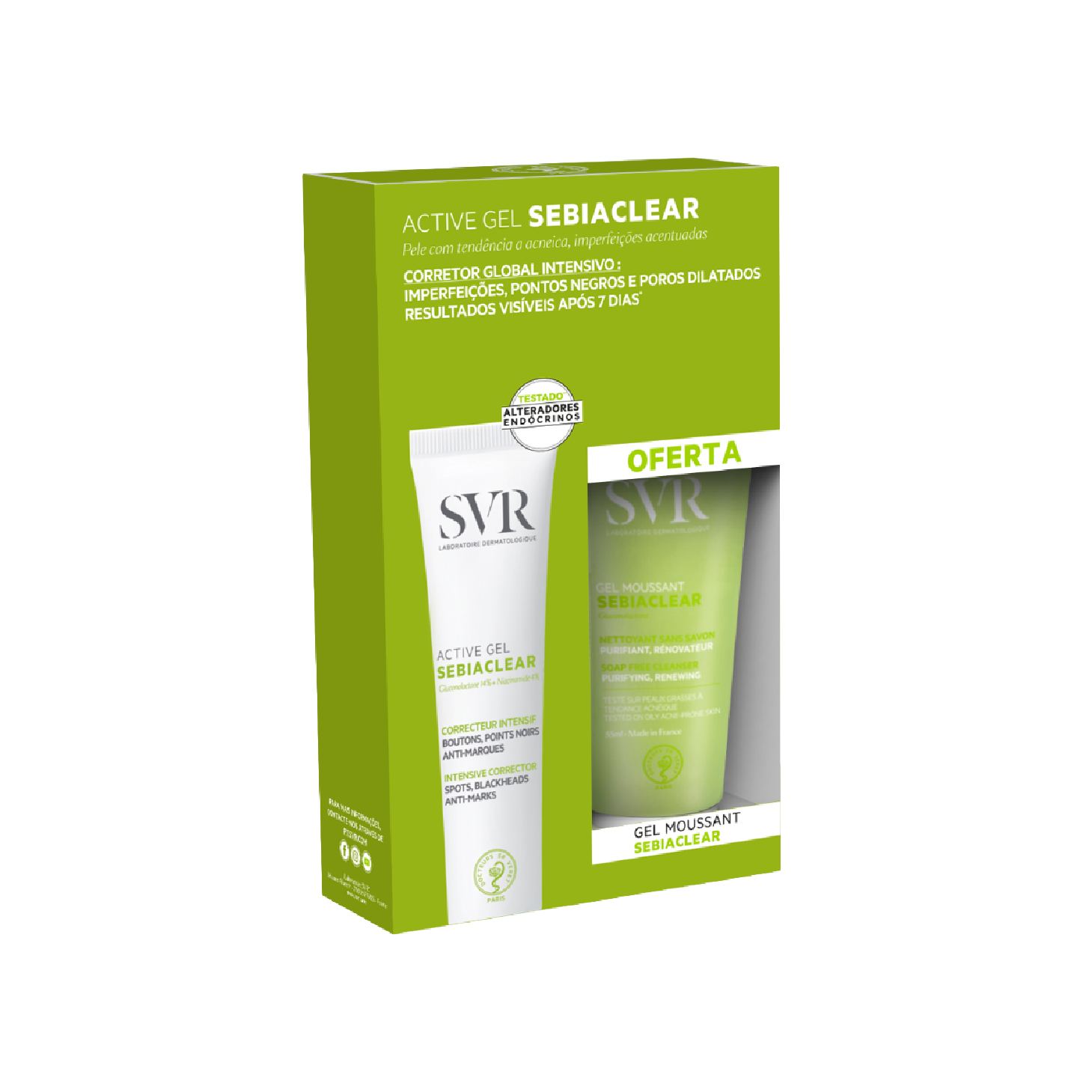 SVR Sebiaclear Mat+ Pores 40ml + Gel Moussant 55ml