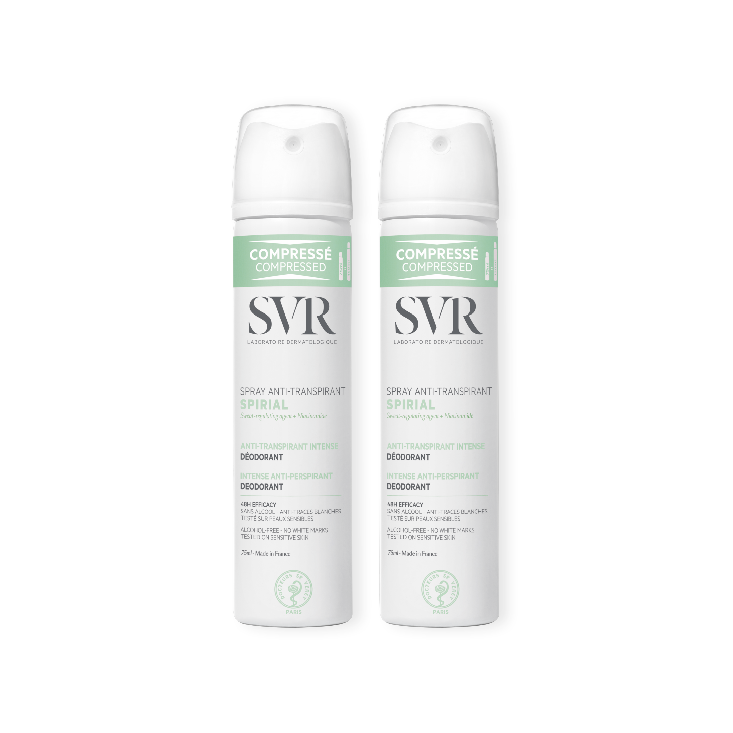 SVR Spirial Deo Spray 75ml x 2 Unidades