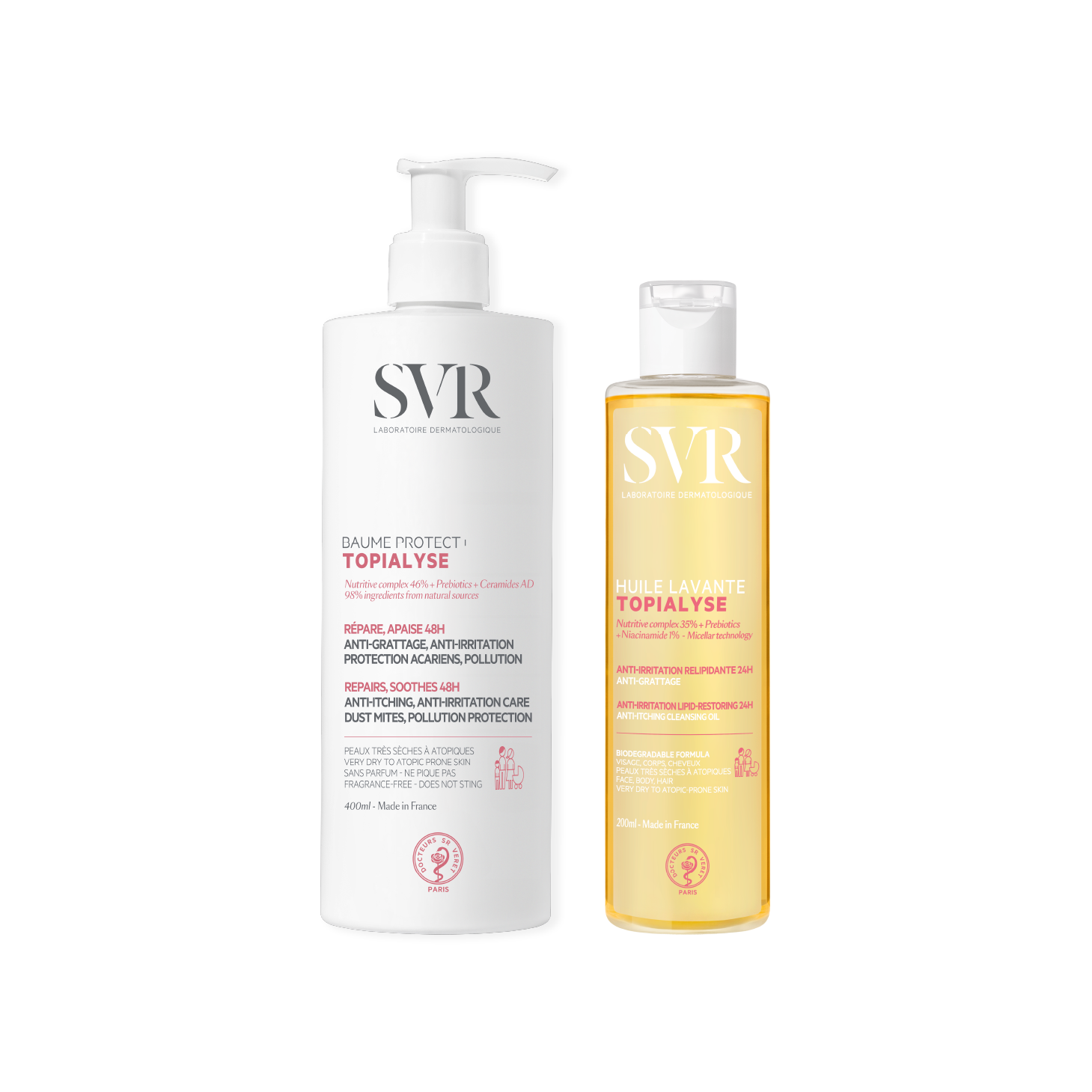 SVR Topialyse Baume Protect 400ml + Óleo Micelar 200ml