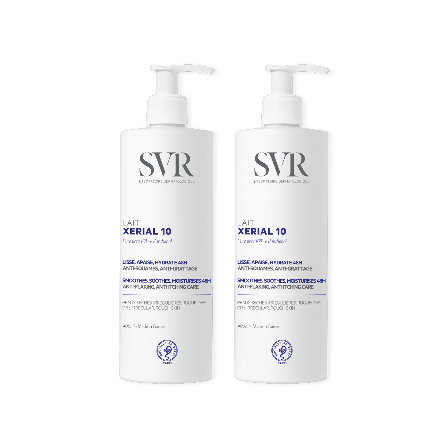 SVR Xerial 10 Leite Corporal 400ml x 2 Unidades