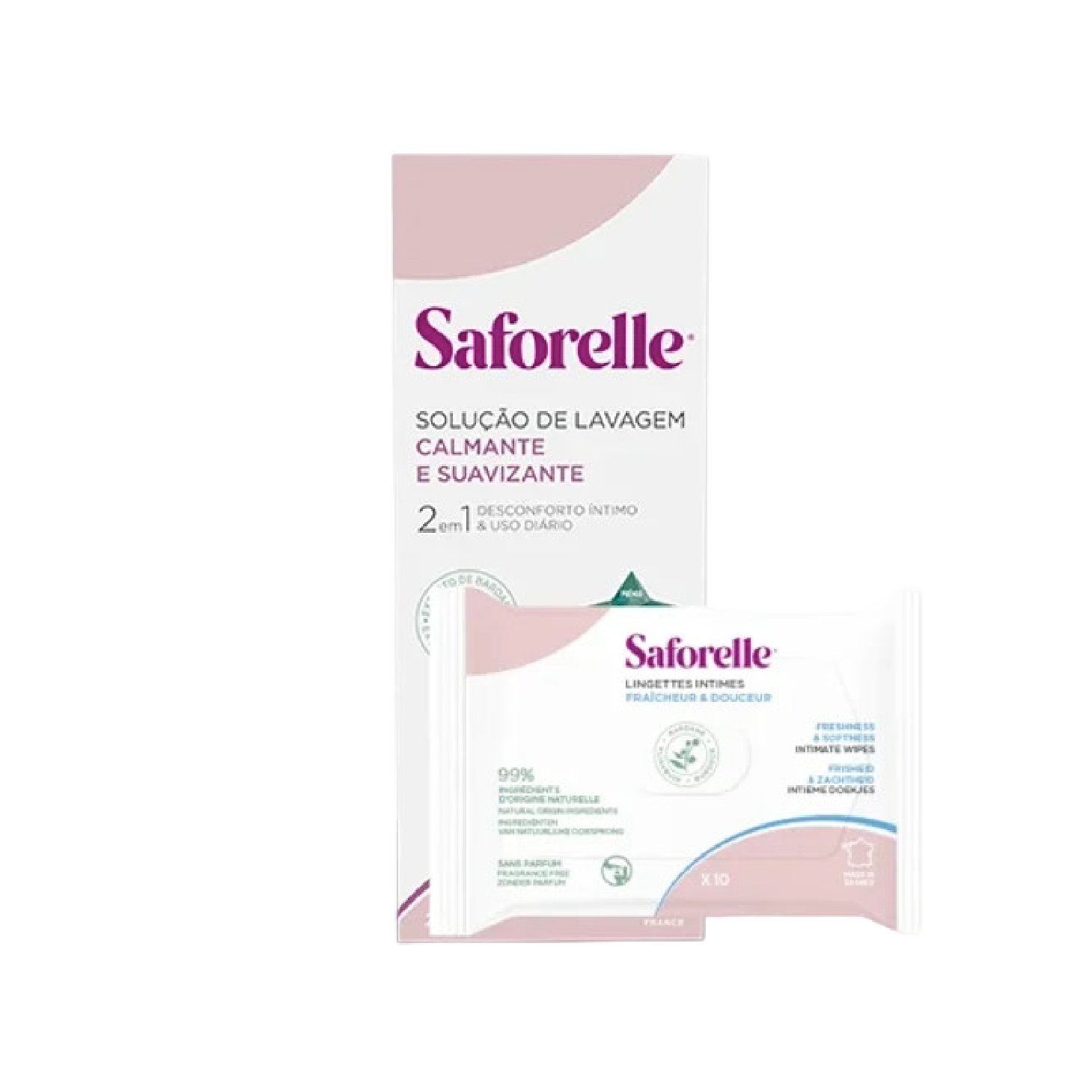 Saforelle Solução Lavagem 250ml + Toalhitas Intimas 2 x10