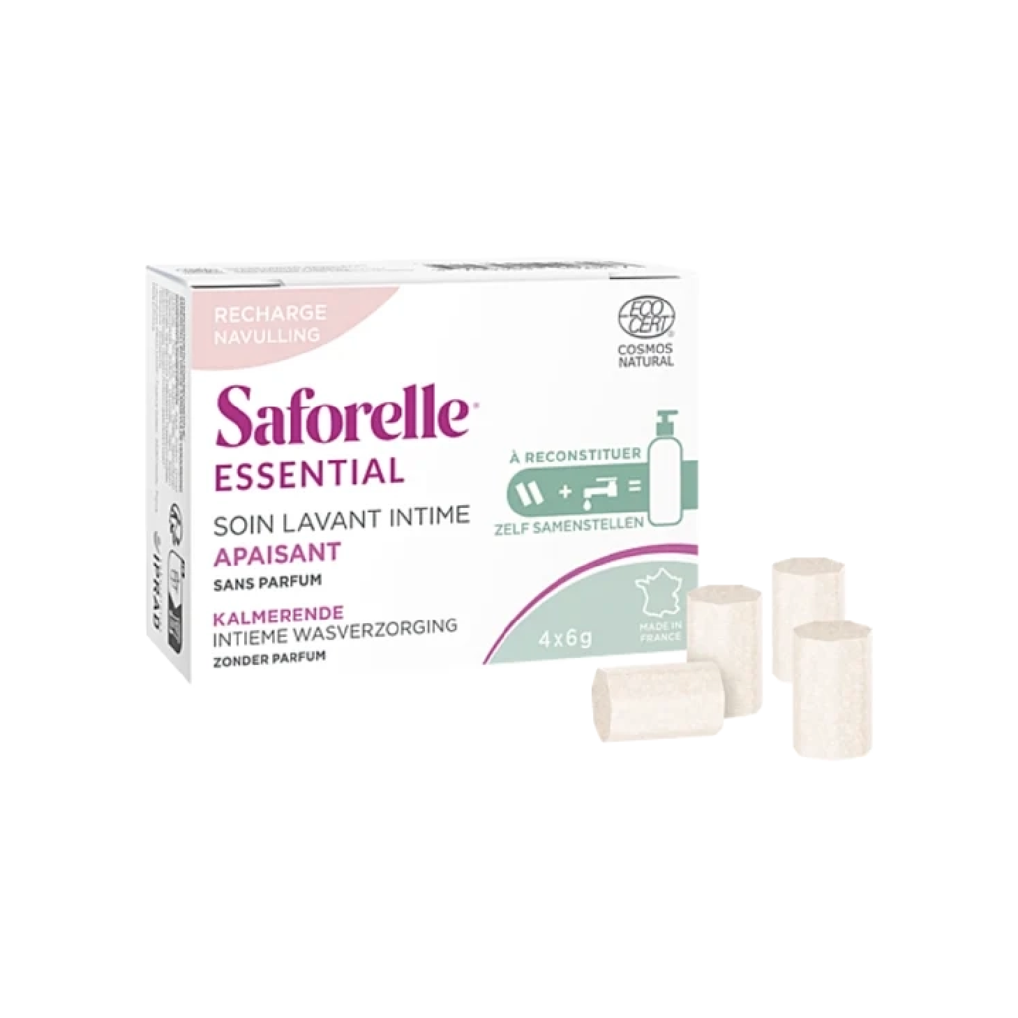 Saforelle Essential Recarga Barra 4 unidades