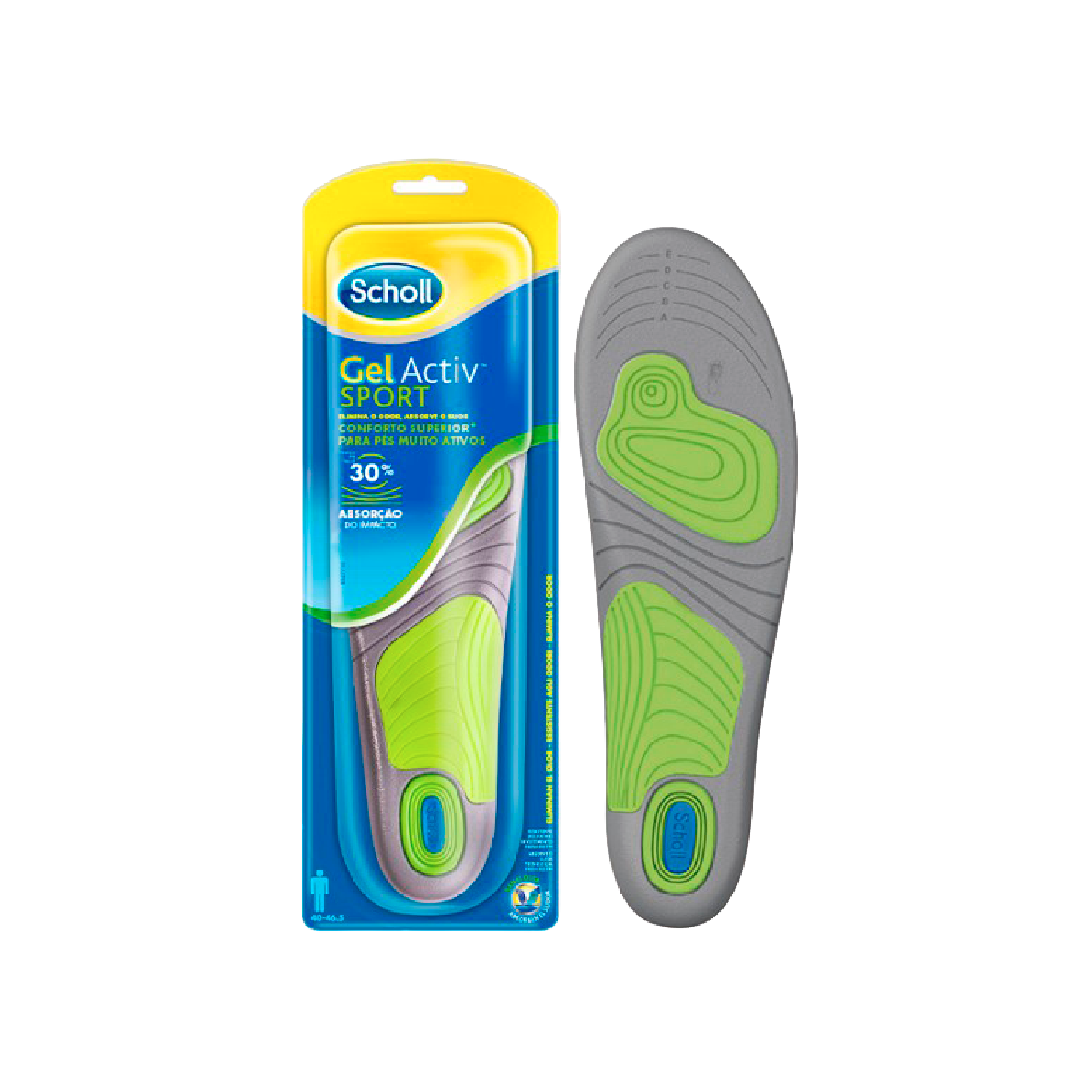 Scholl Gelactiv Palmilha Sport Homem x2