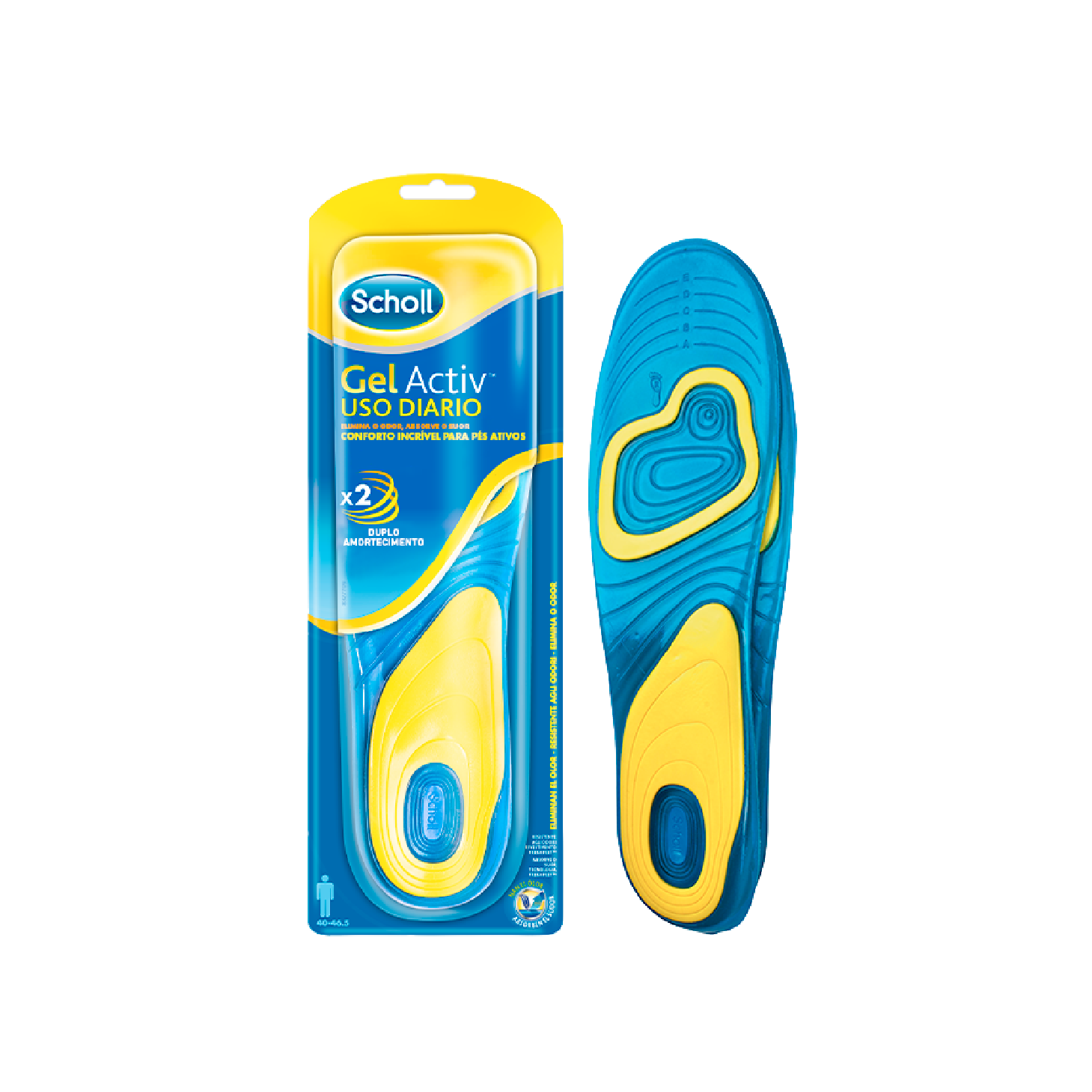 Scholl Gelactiv Palmilha Uso Diário Homem x 2 Unidades