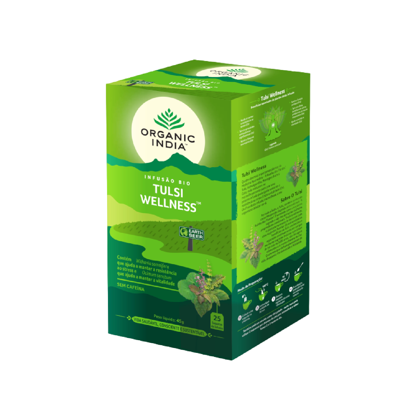 Tulsi Welness Organic India 25 Saquetas