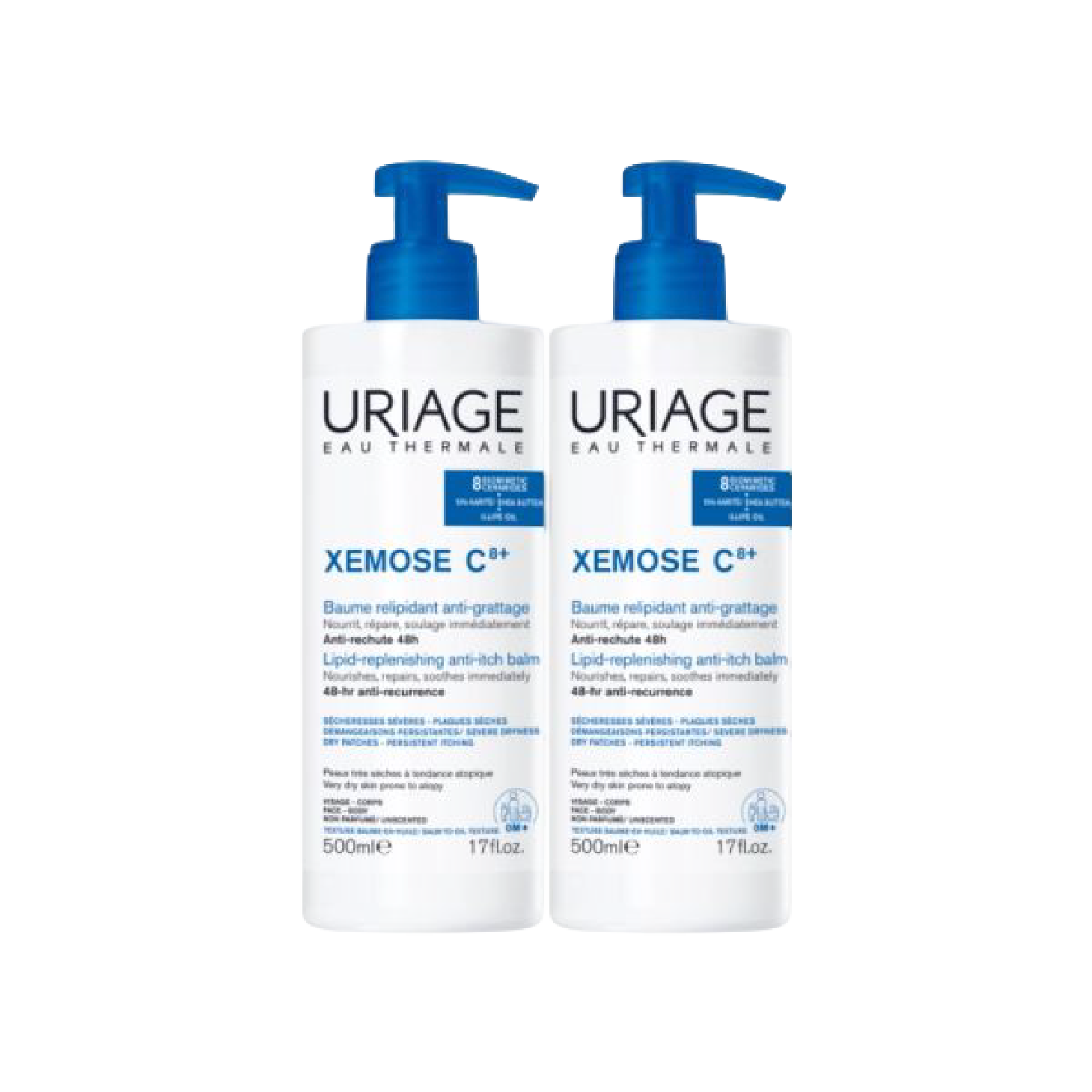 Uriage Xémose C8 Bálsamo 500ml x2