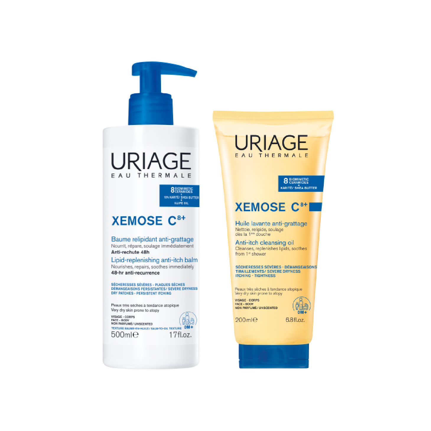Uriage Xémose C8+ Bálsamo 500ml + Óleo Lavante 200ml
