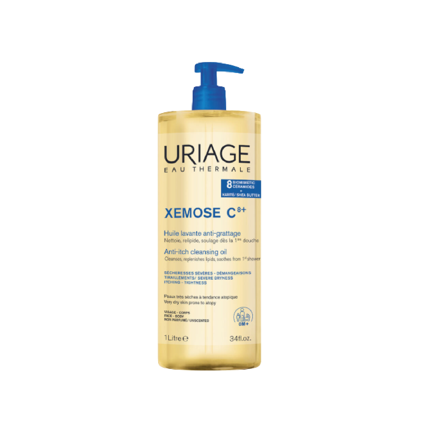 Uriage Xémose C8+ Óleo Limpeza 1L