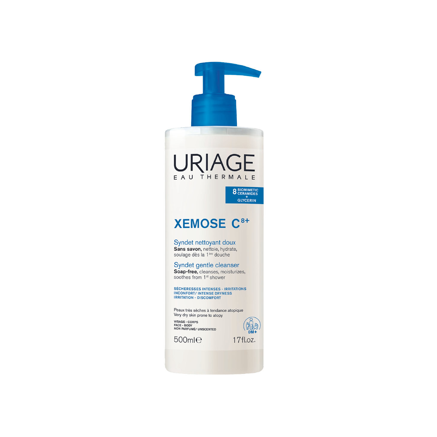 Uriage Xémose C8+ Syndet Limpeza 500ml