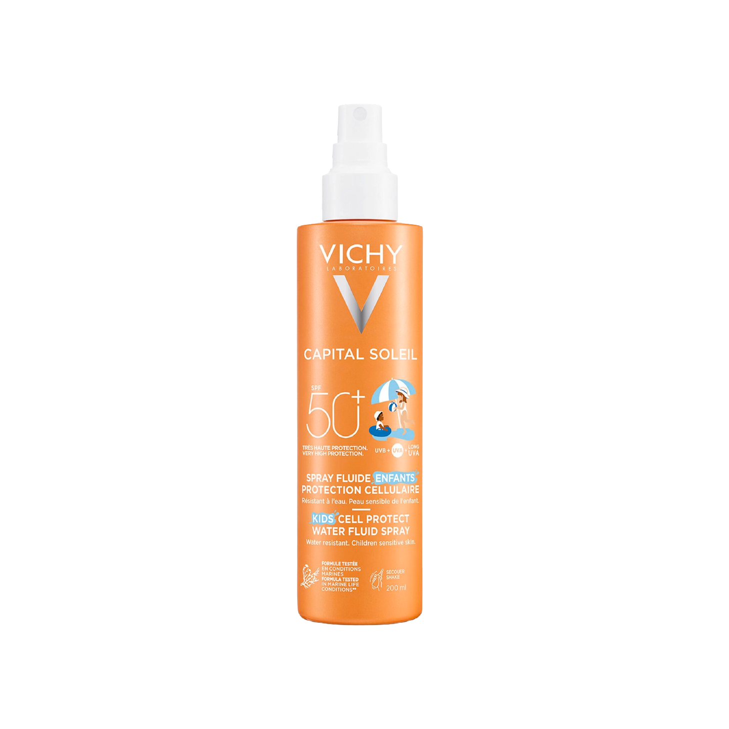 Vichy Capital Soleil Spray Cell Protect Fluido Invisível Crianças SPF50+ 200ml