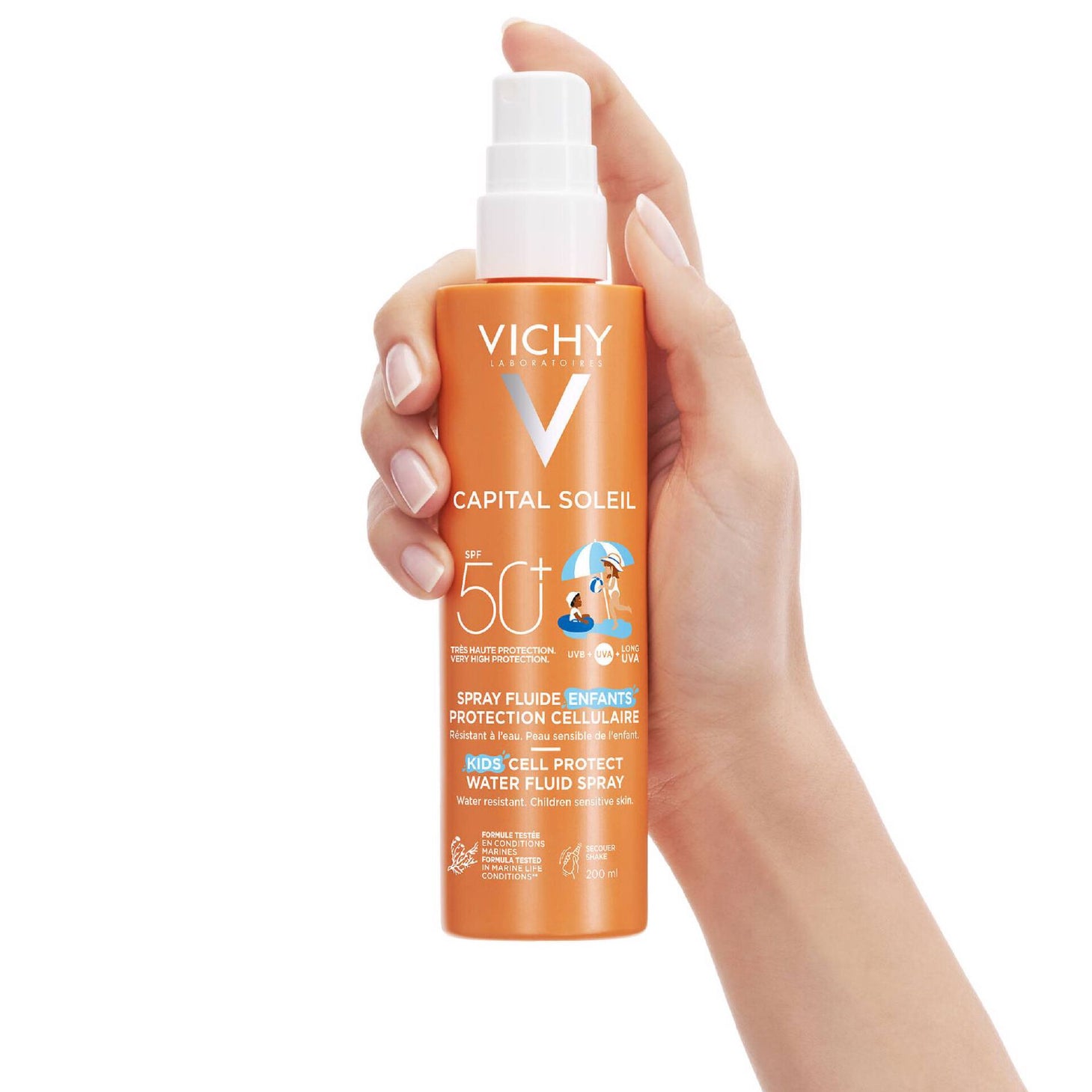 Vichy Capital Soleil Spray Cell Protect Fluido Invisível Crianças SPF50+ 200ml