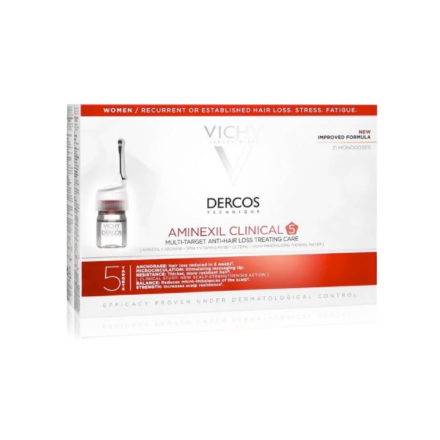 Vichy Dercos Aminexil Clinical 5 Mulher 21 Ampolas
