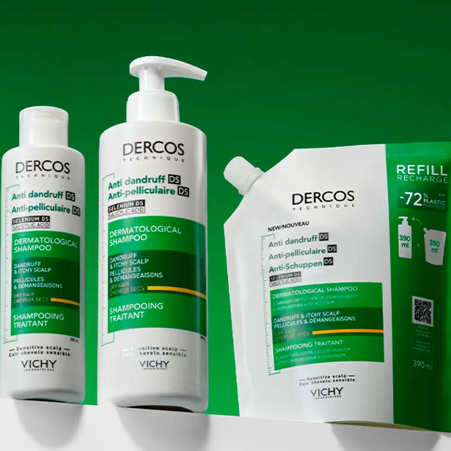 Vichy Dercos Anticaspa DS Champô Cabelo Seco Refill 400ml