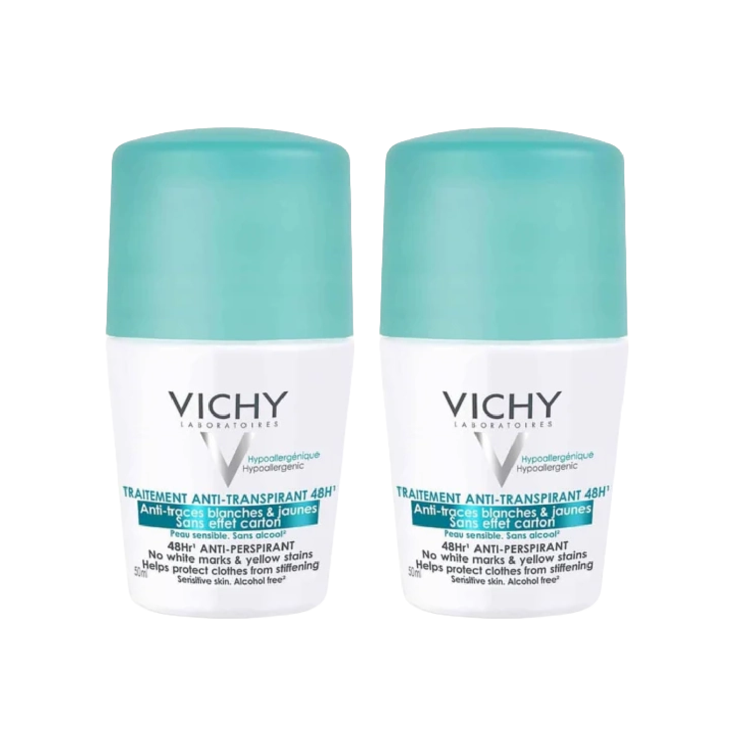 Vichy Desodorizante Antimanchas Roll-On 50ml x2 Unidades