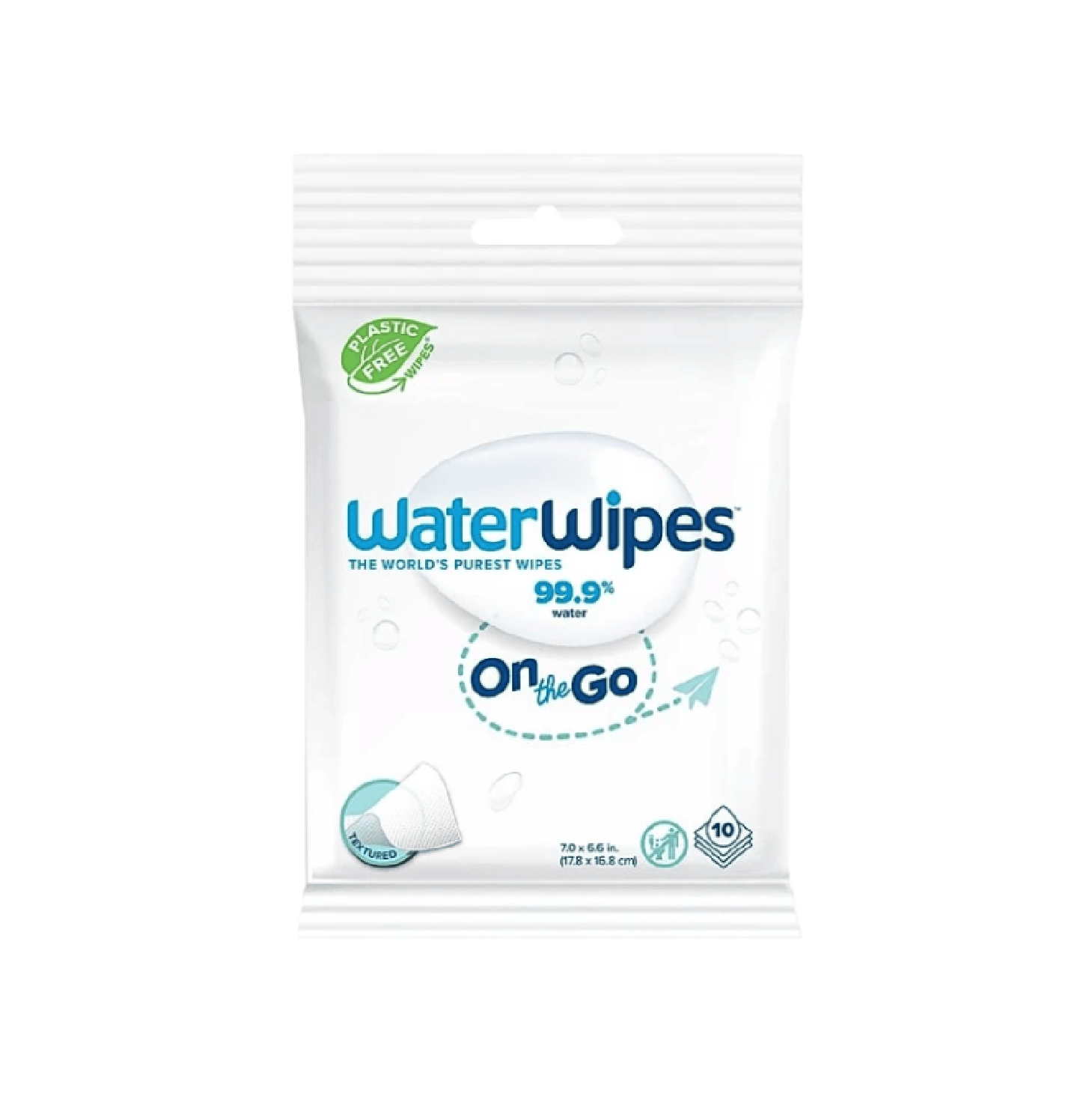 WaterWipes On The Go Toalhitas Suaves e Biodegradáveis 10 Unidades