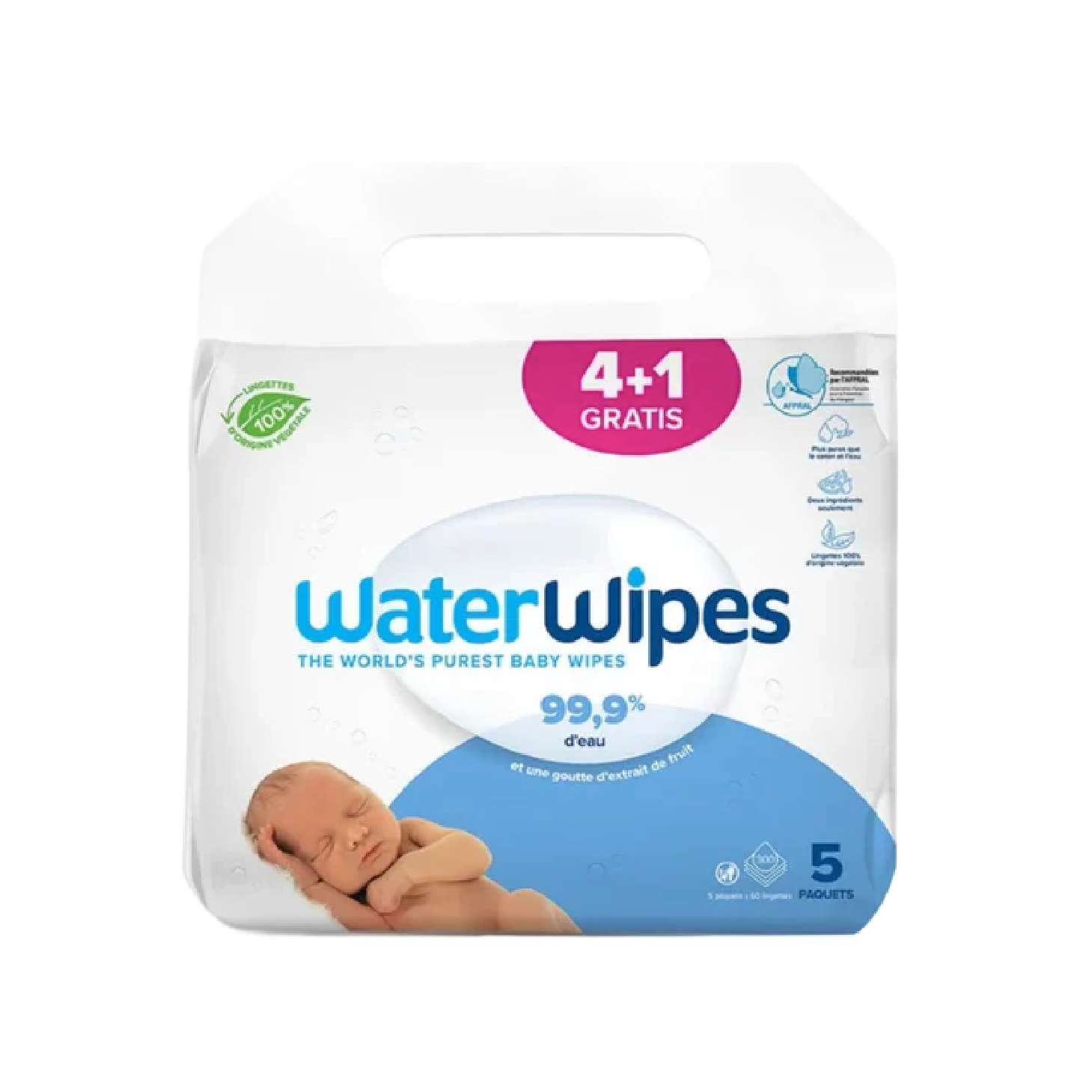 Waterwipes Toalhitas Bebé 60 Toalhitas x5 Unidades