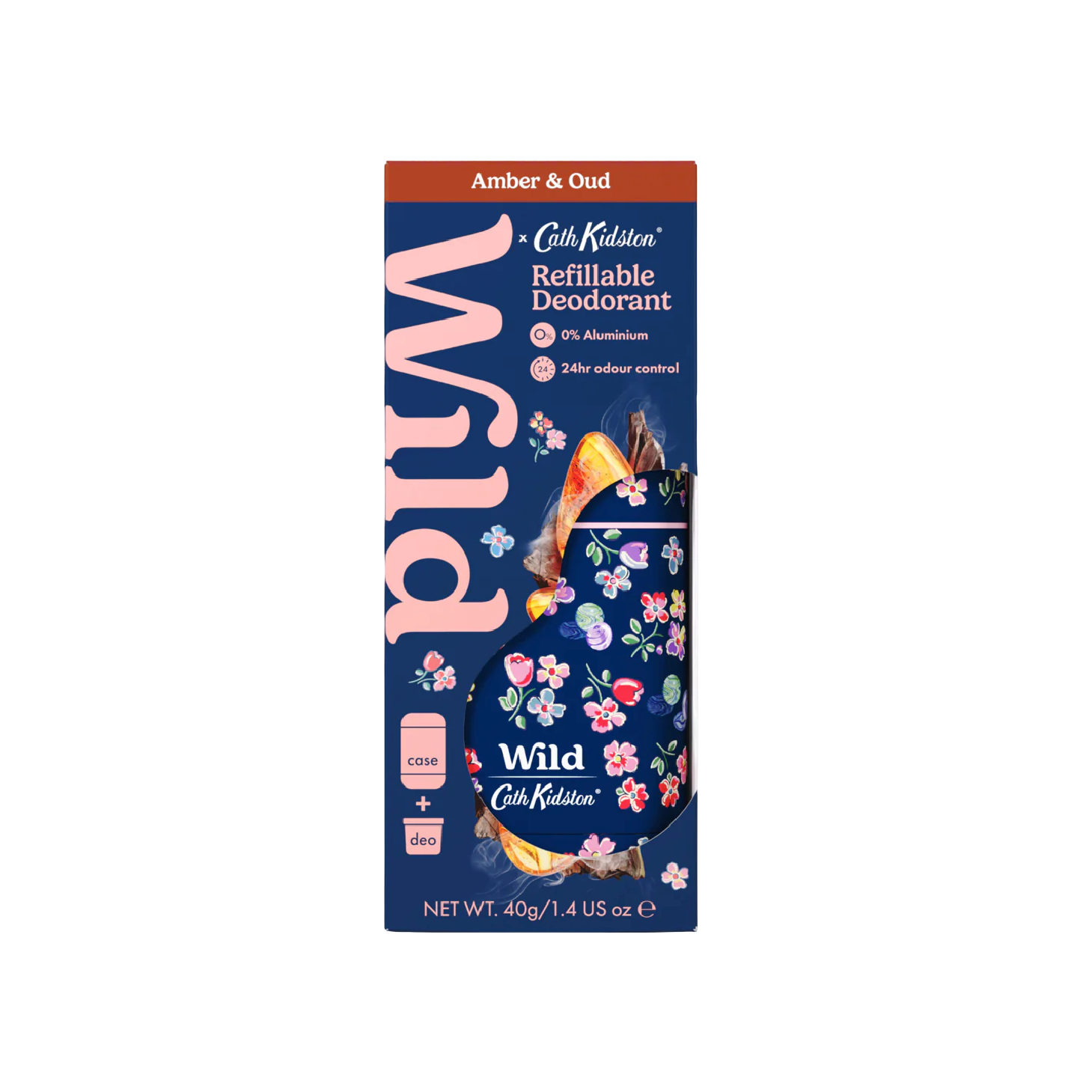 Wild Desodorizante Natural Caixa Refil Cath Kinston Azul