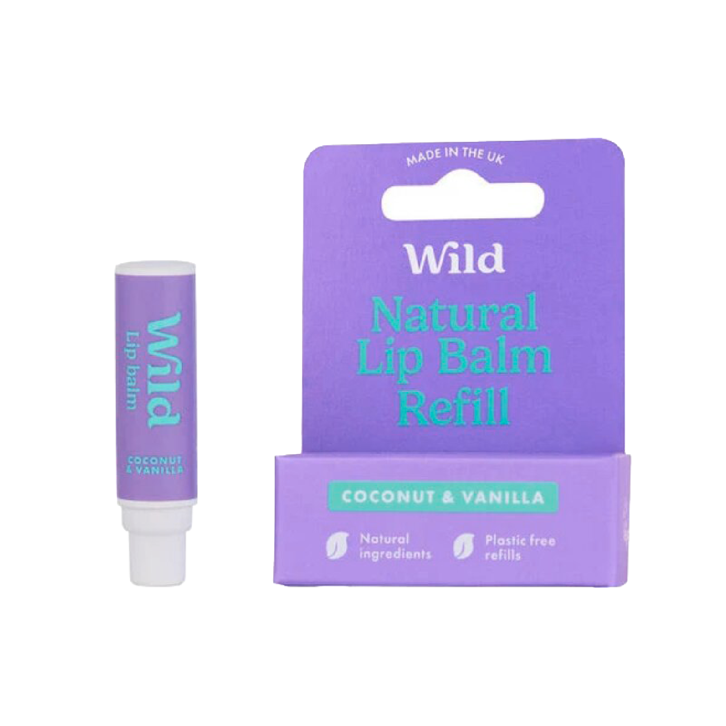 Wild Recarga Bálsamo Labial Natural Coco Baunilha 4.5g
