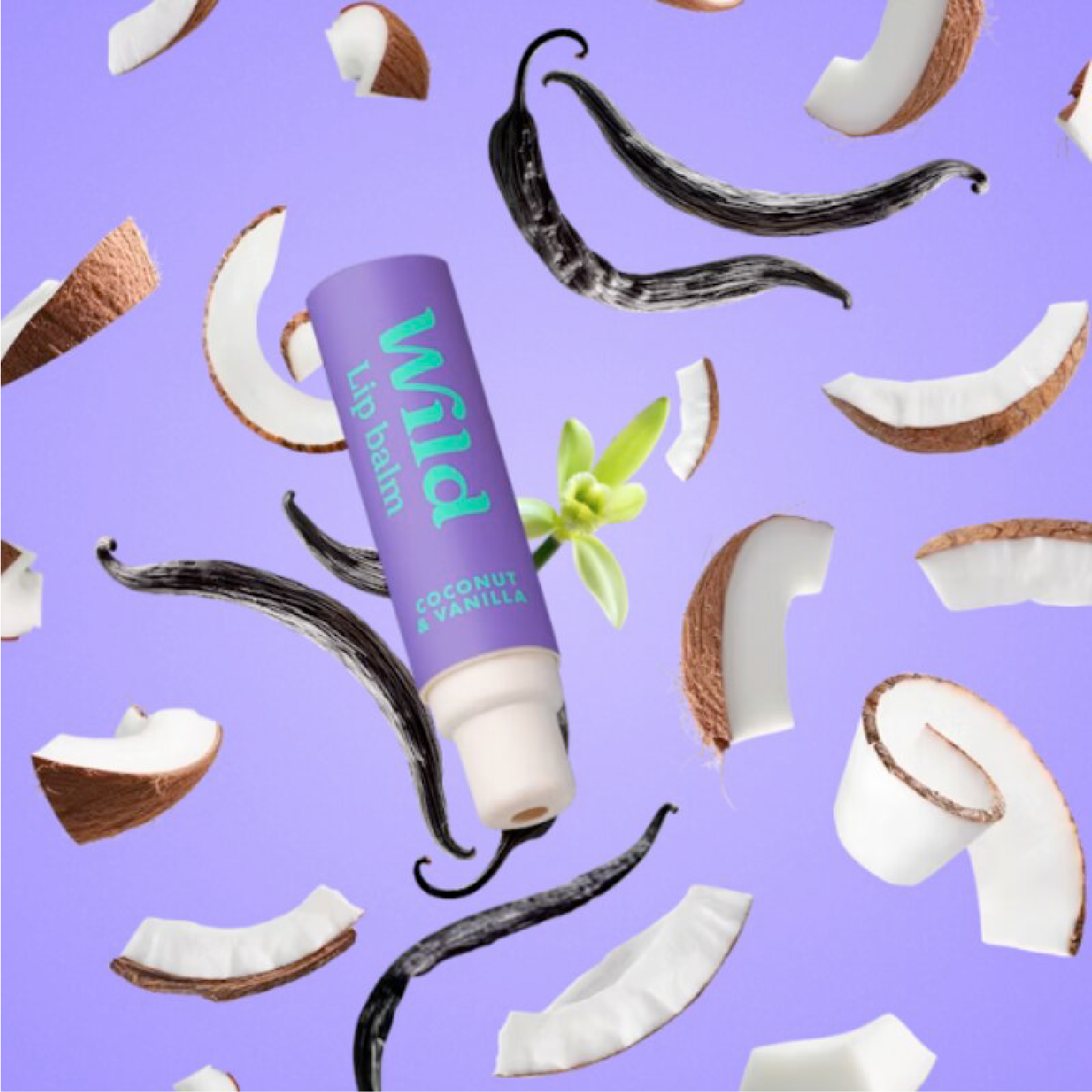 Wild Recarga Bálsamo Labial Natural Coco Baunilha 4.5g