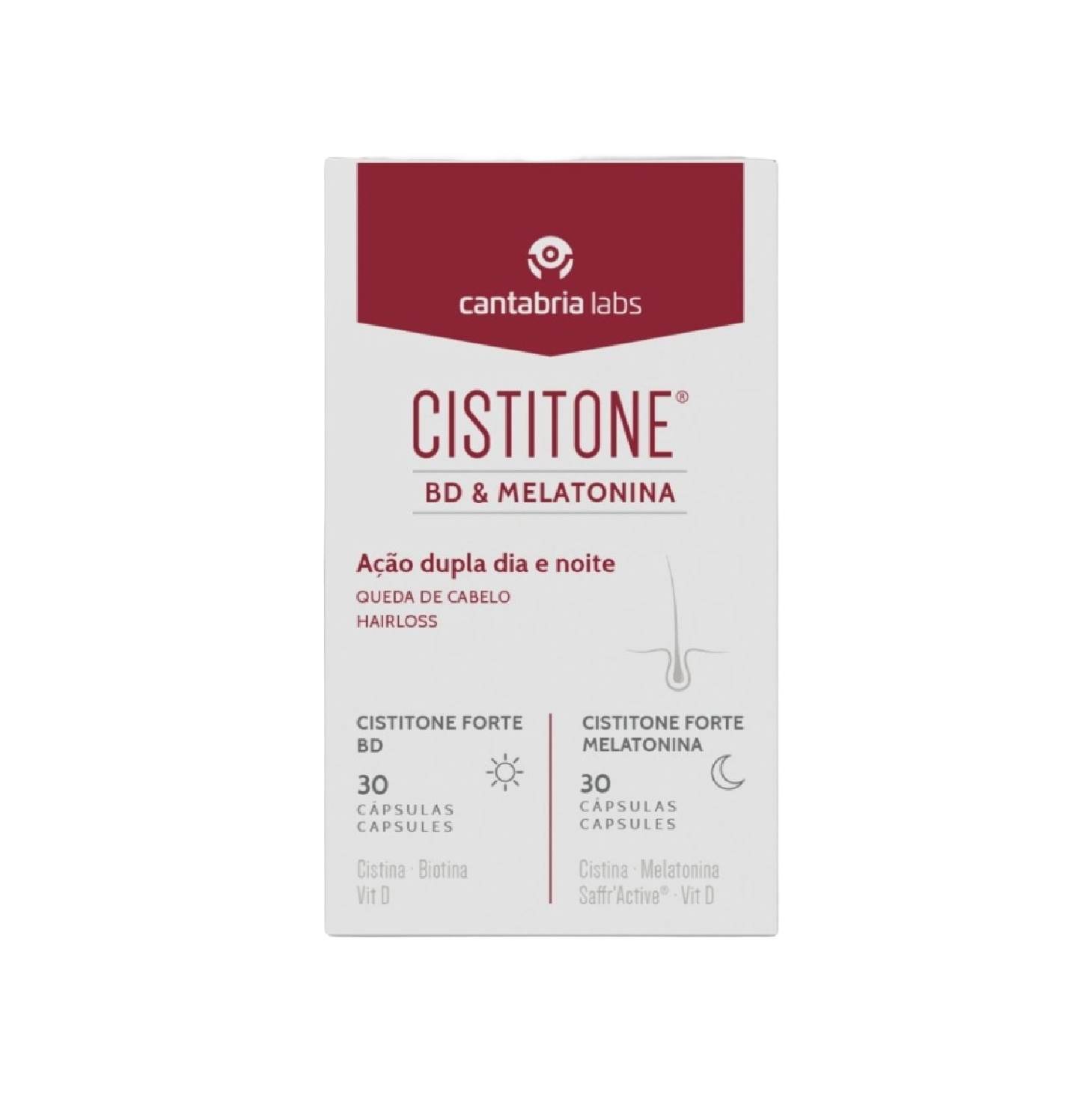 Cistitone BD & Melatonina 30 cápsulas de dia + 30 cápsulas de noite